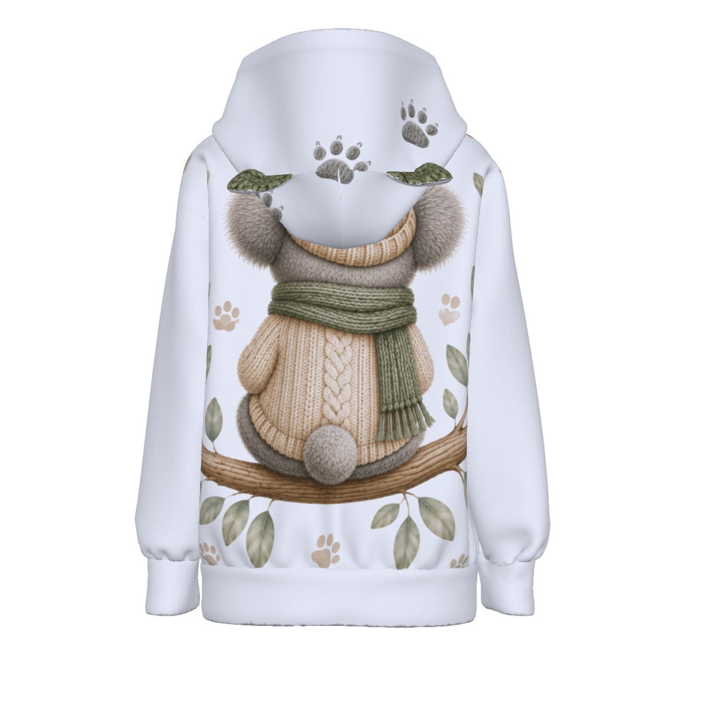 All-Over Print Women’s Hoodie With Decorative Ears