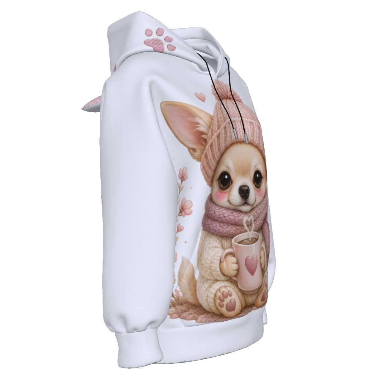 All-Over Print Women’s Hoodie With Decorative Ears