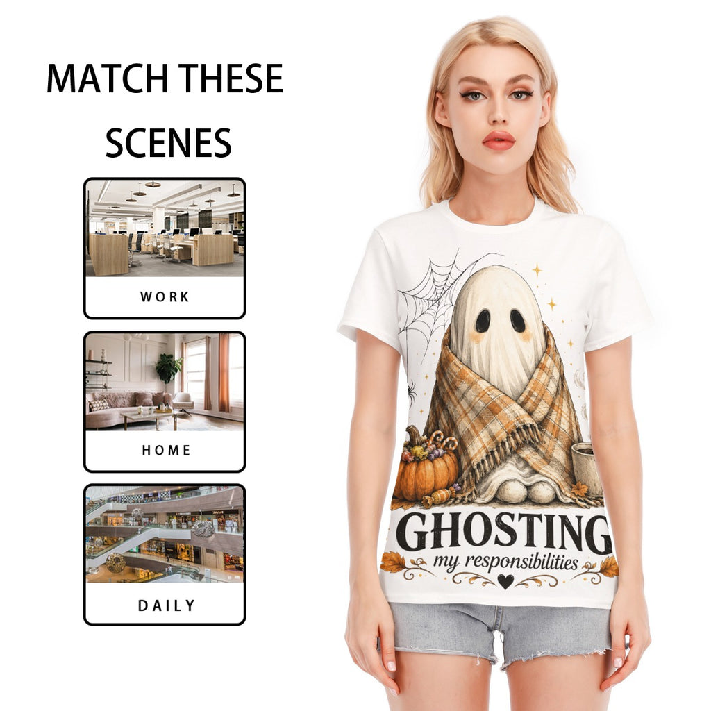 Ghosting My Responsibilities™ Cute Halloween T-Shirt