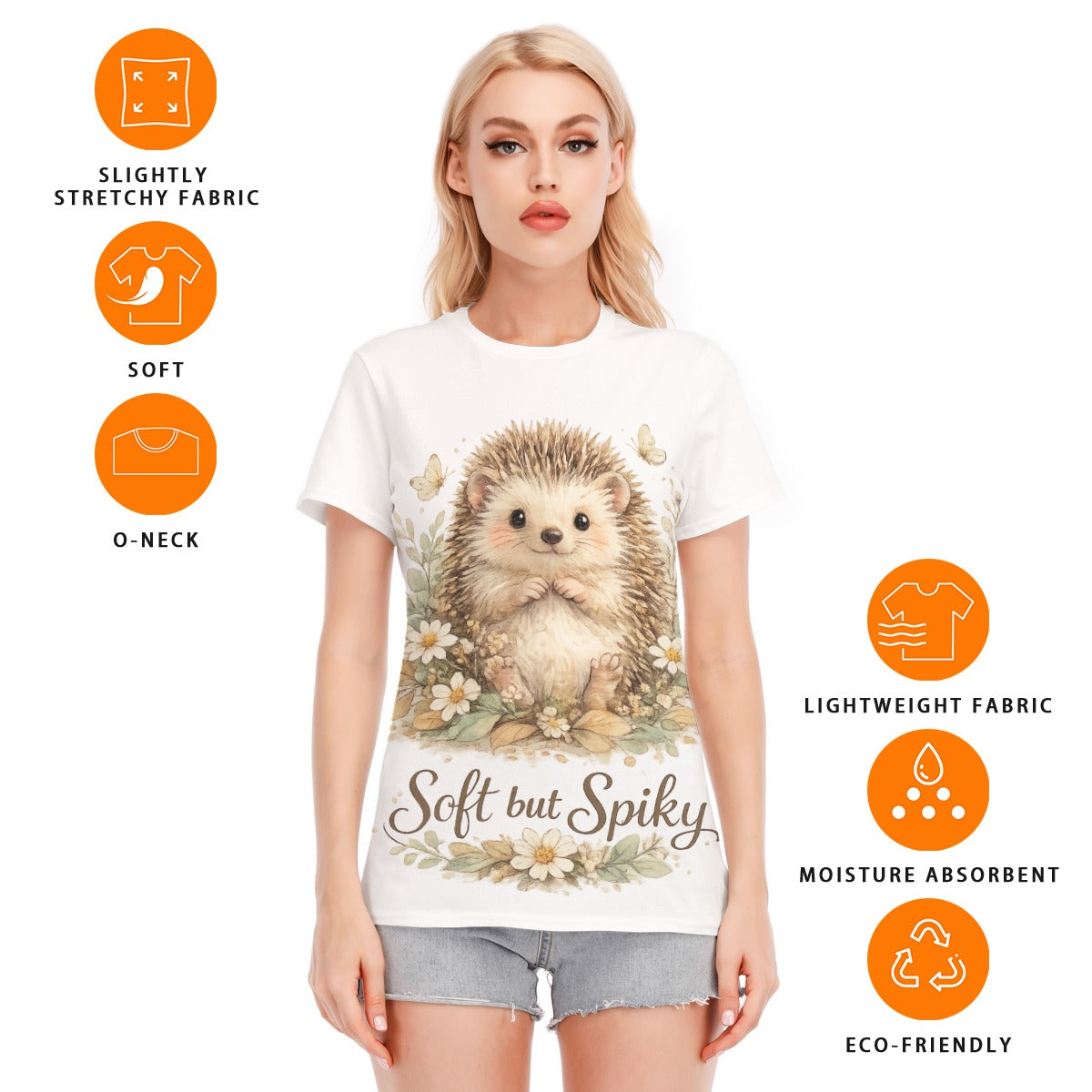 Soft but Spiky Hedgehog T-Shirt | Cute Cottagecore Graphic Tee