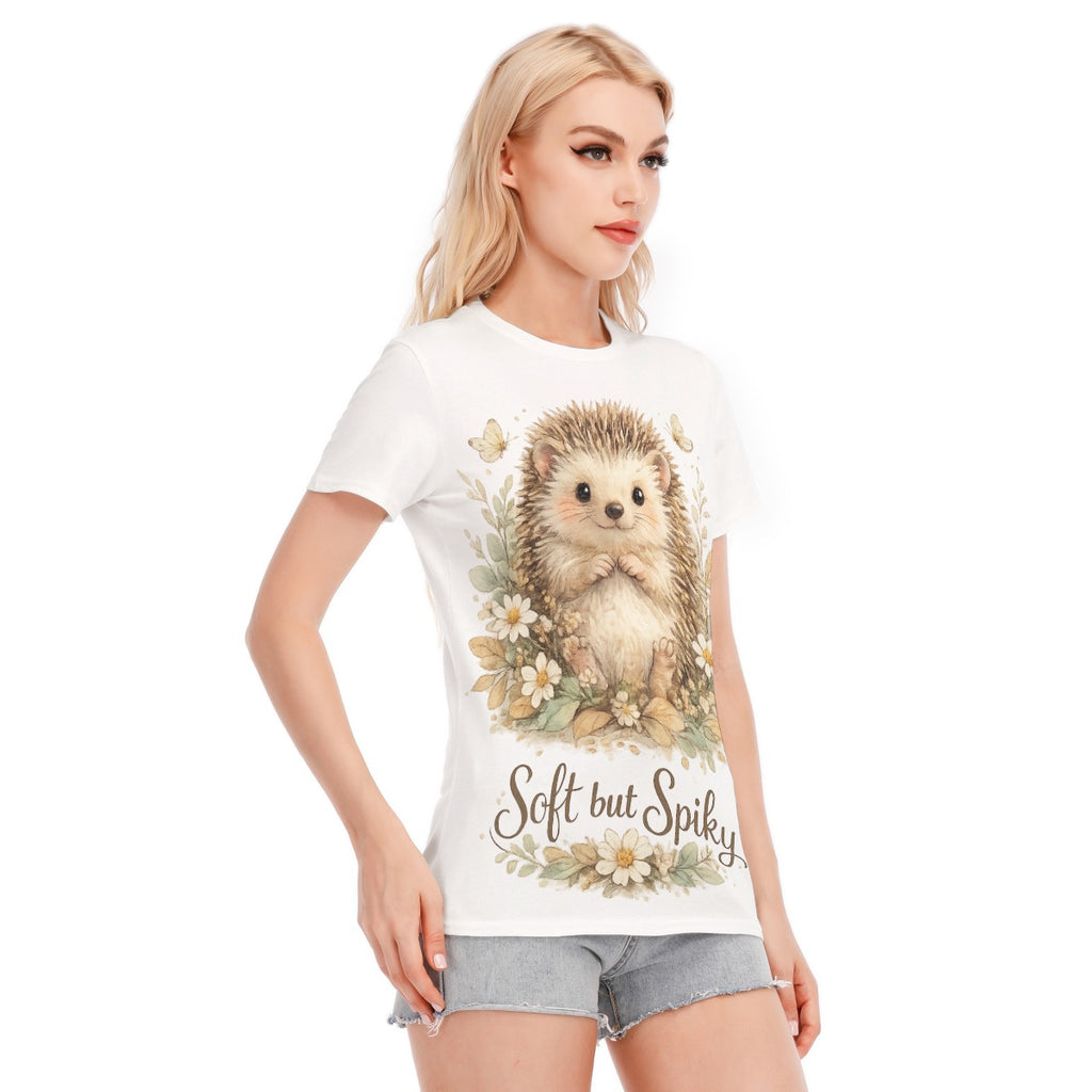 Soft but Spiky Hedgehog T-Shirt | Cute Cottagecore Graphic Tee