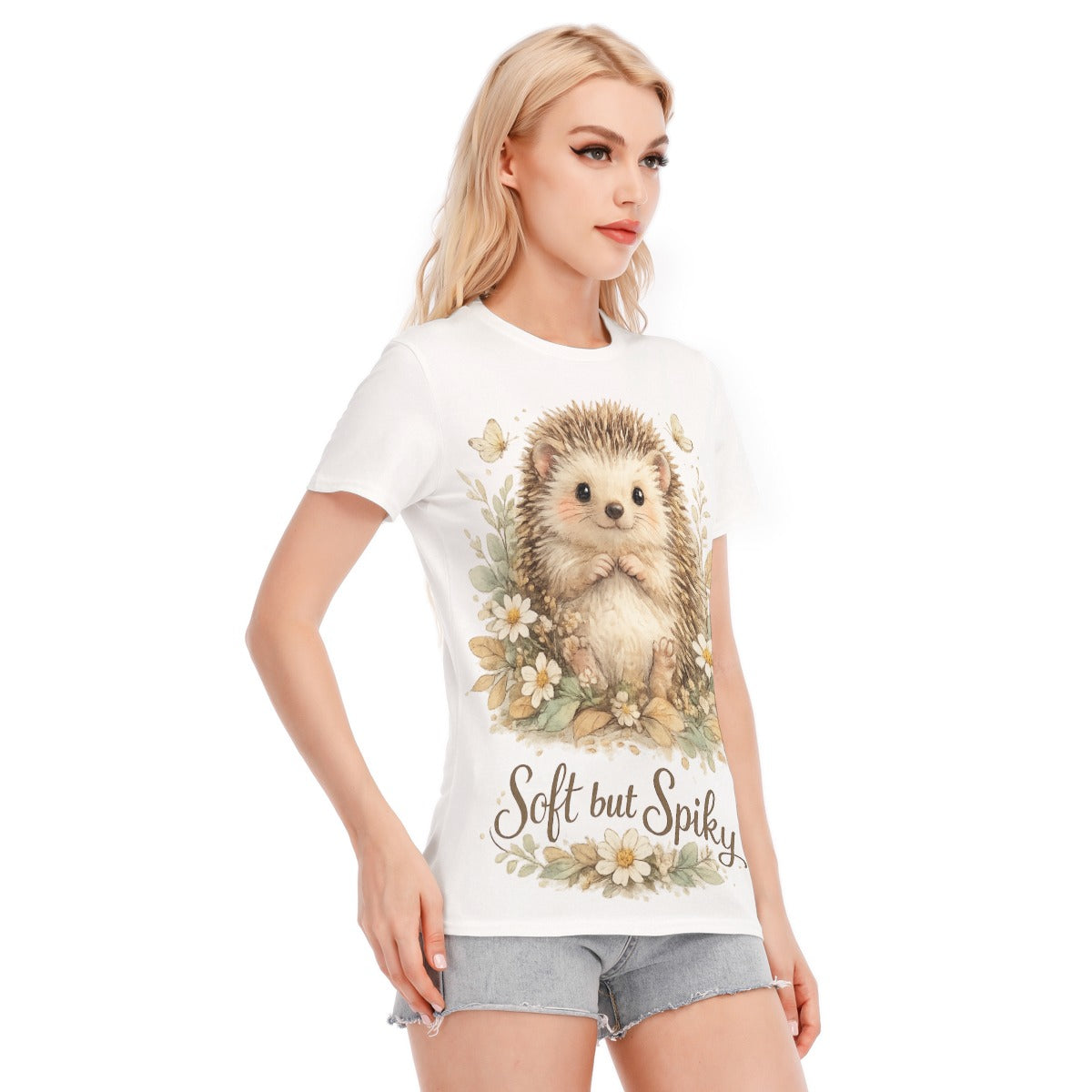 Soft but Spiky Hedgehog T-Shirt | Cute Cottagecore Graphic Tee