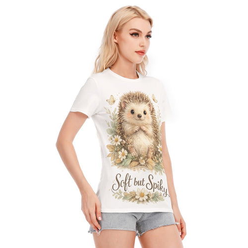 All-Over Print Women's Round Neck T-Shirt | 190GSM Cotton