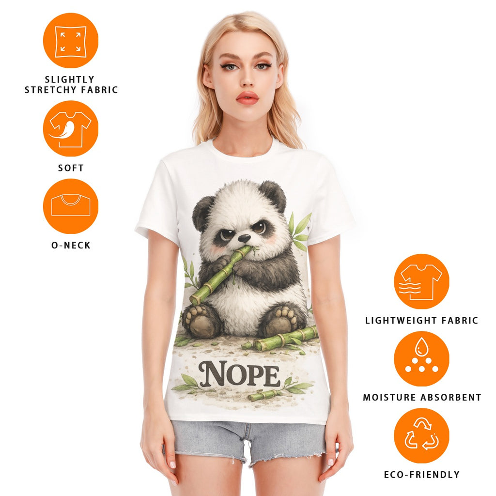 🐼 NOPE Panda Watercolor Graphic Tee | Cute Panda Shirt for Animal Lovers