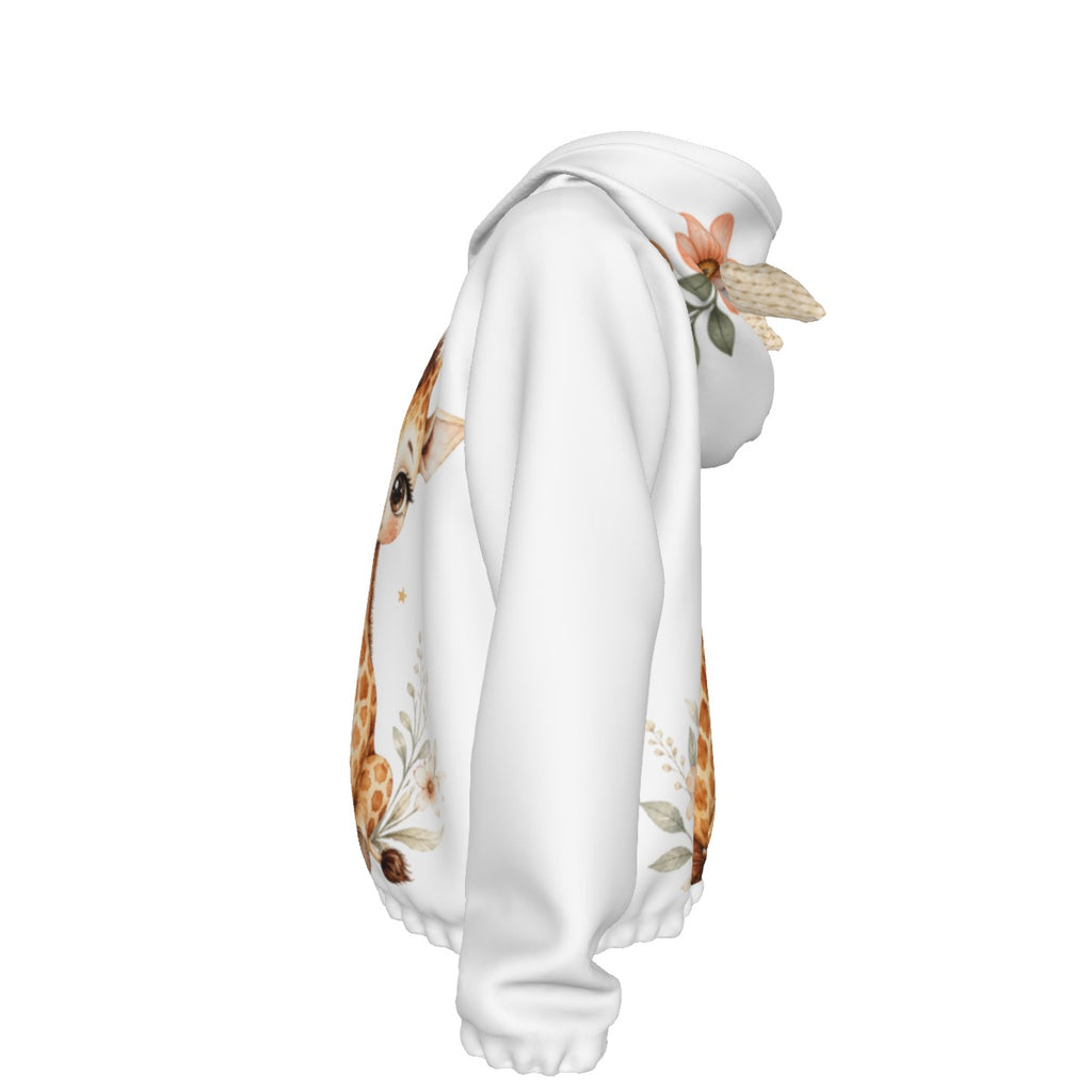 Kids “Tall? Not Yet.” Giraffe Borg Fleece Hoodie