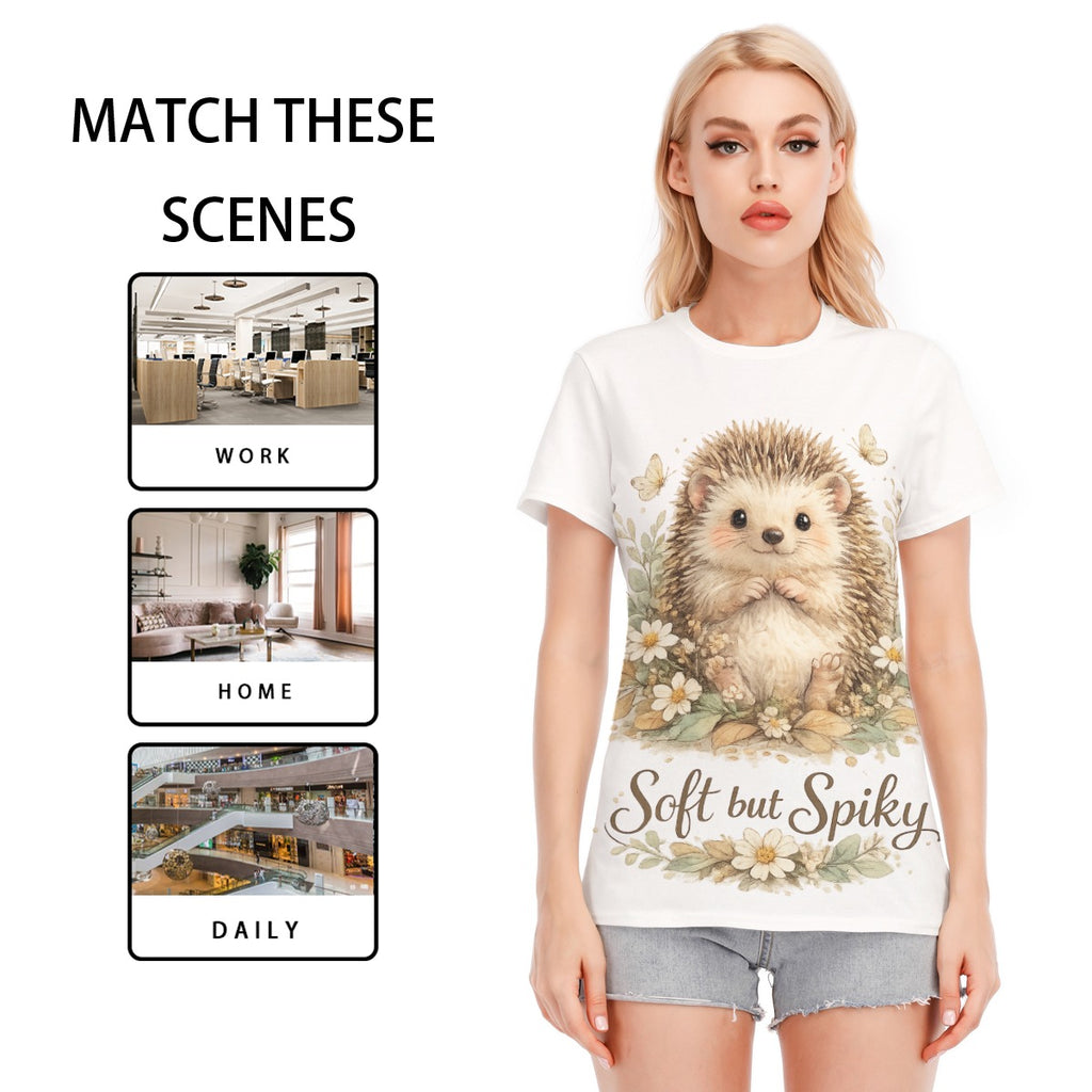 Soft but Spiky Hedgehog T-Shirt | Cute Cottagecore Graphic Tee
