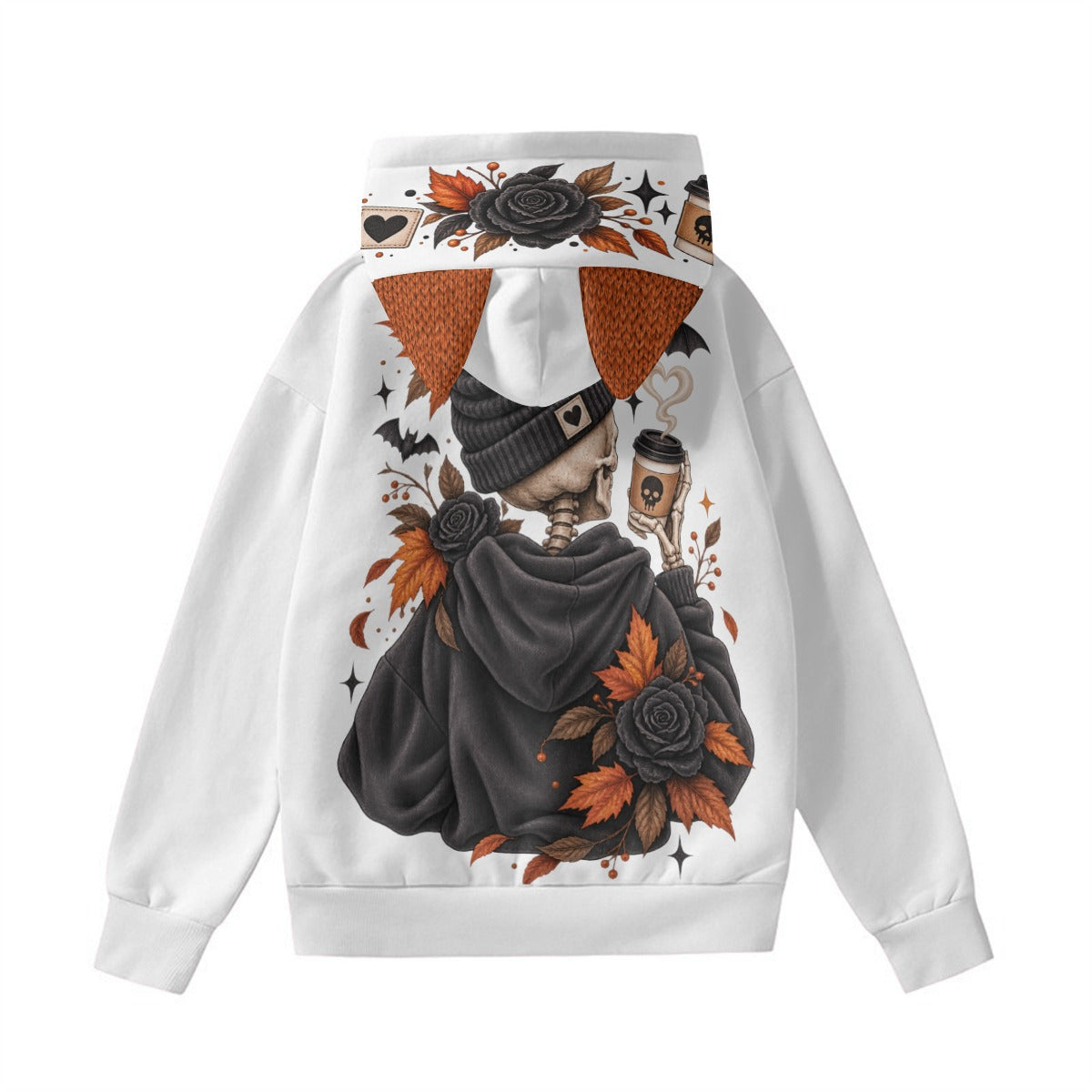 No Body Asked Halloween Hoodie With Ears | Gothic Skull Hoodie