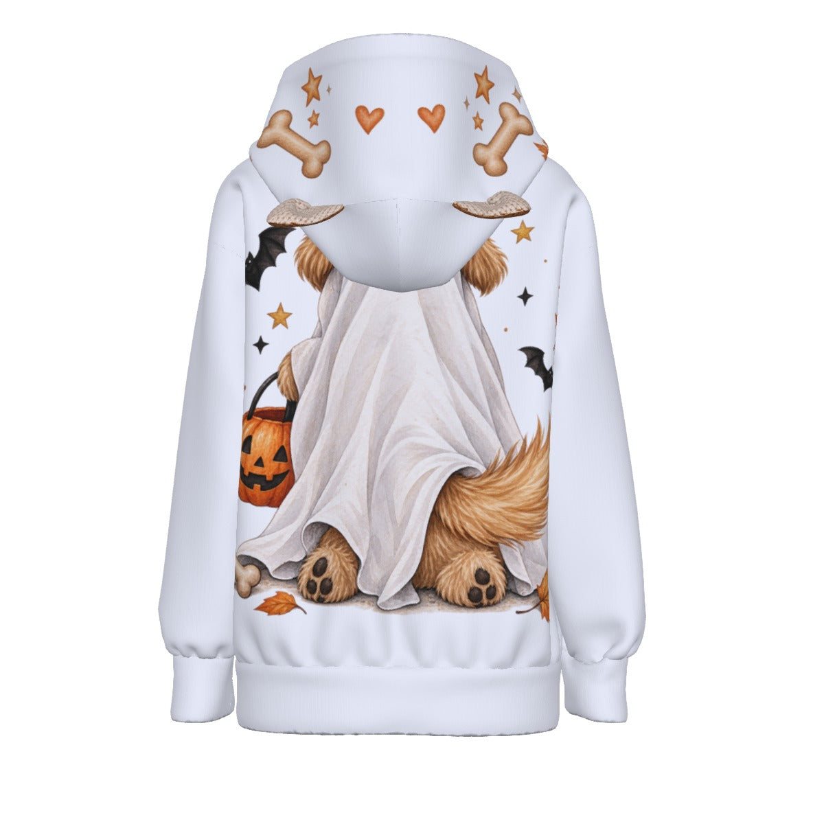 Ghost Dog Halloween Hoodie With Ears | Bone To Be Wild