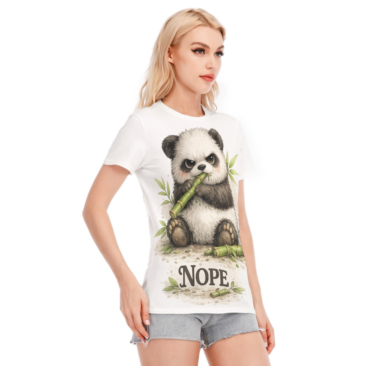 🐼 NOPE Panda Watercolor Graphic Tee | Cute Panda Shirt for Animal Lovers