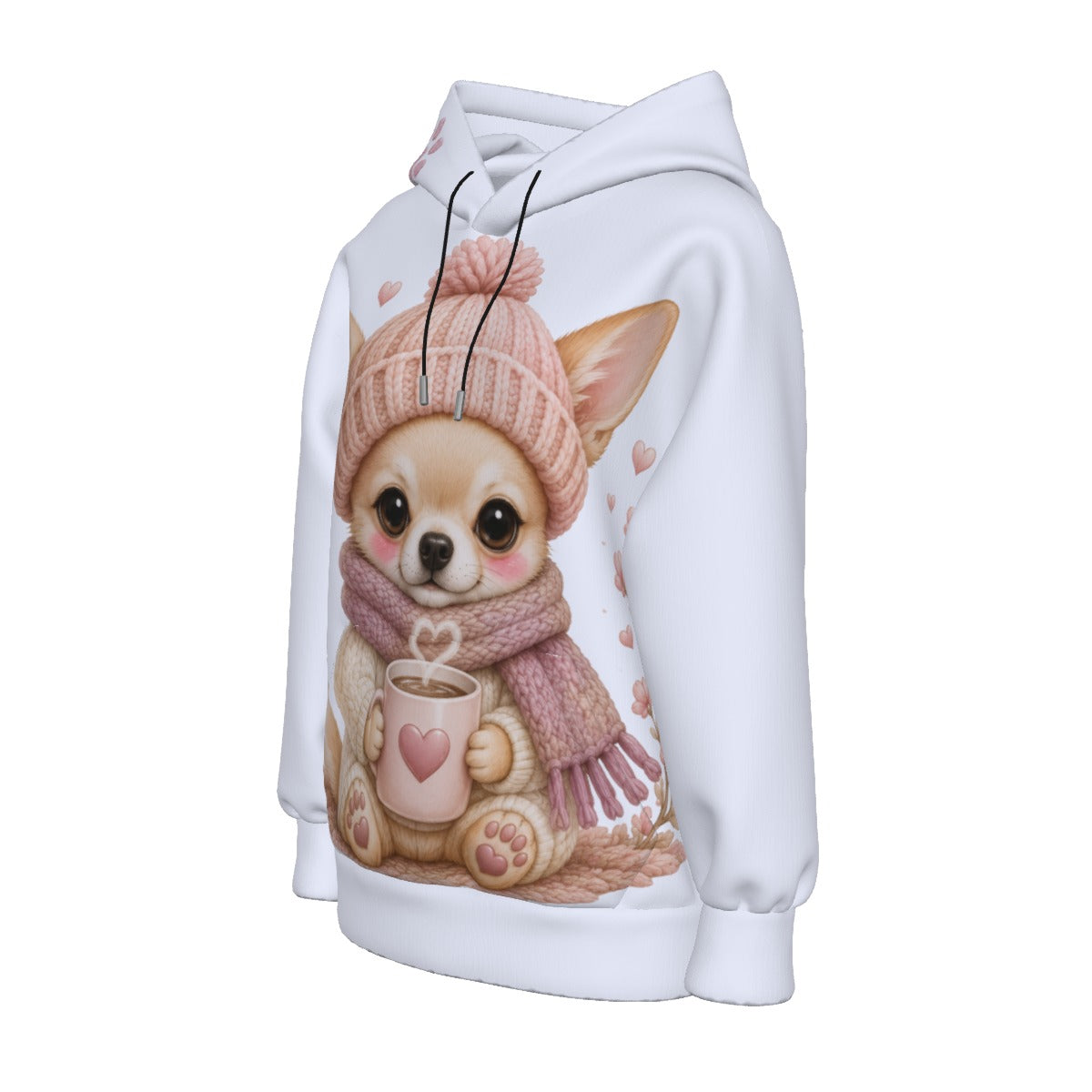 All-Over Print Women’s Hoodie With Decorative Ears