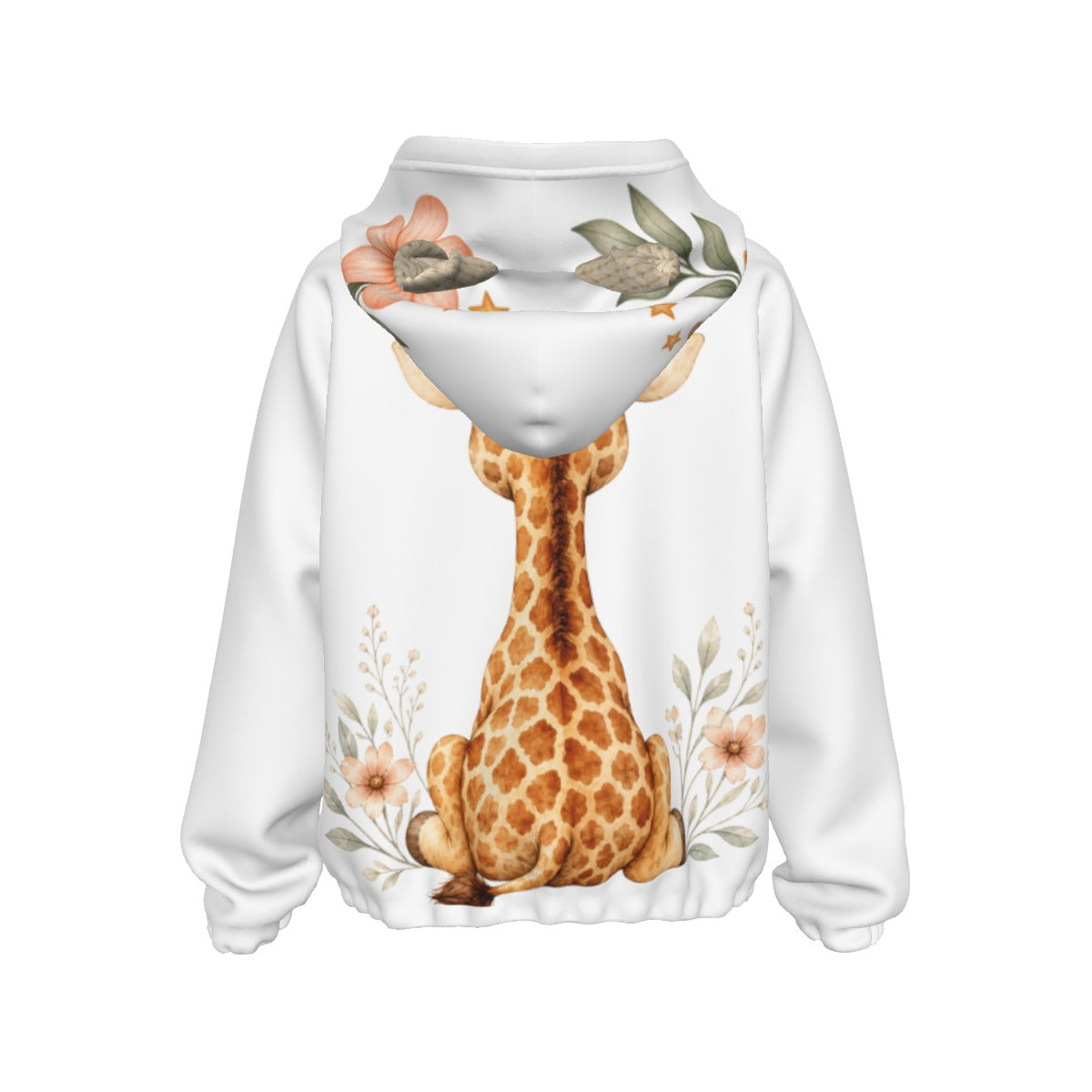 Kids “Tall? Not Yet.” Giraffe Borg Fleece Hoodie