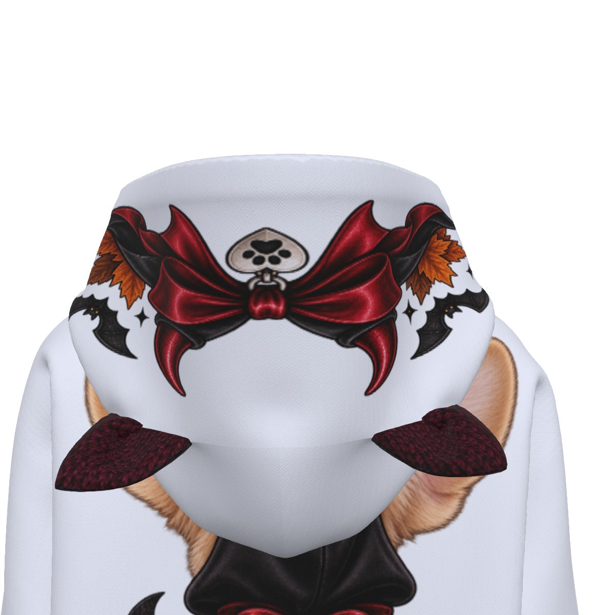 All-Over Print Women’s Hoodie With Decorative Ears