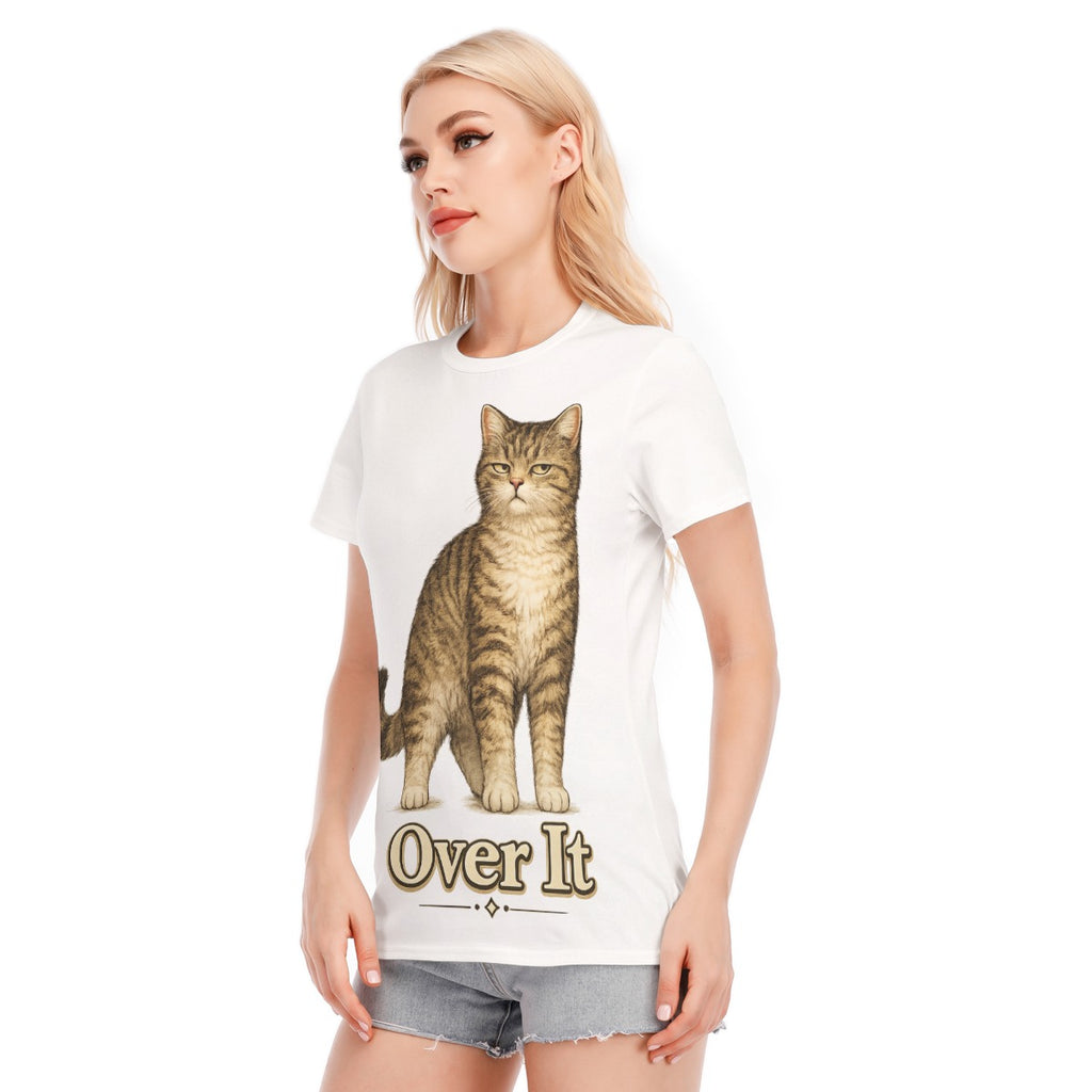 All-Over Print Women’s Round Neck T-Shirt | 190GSM Cotton