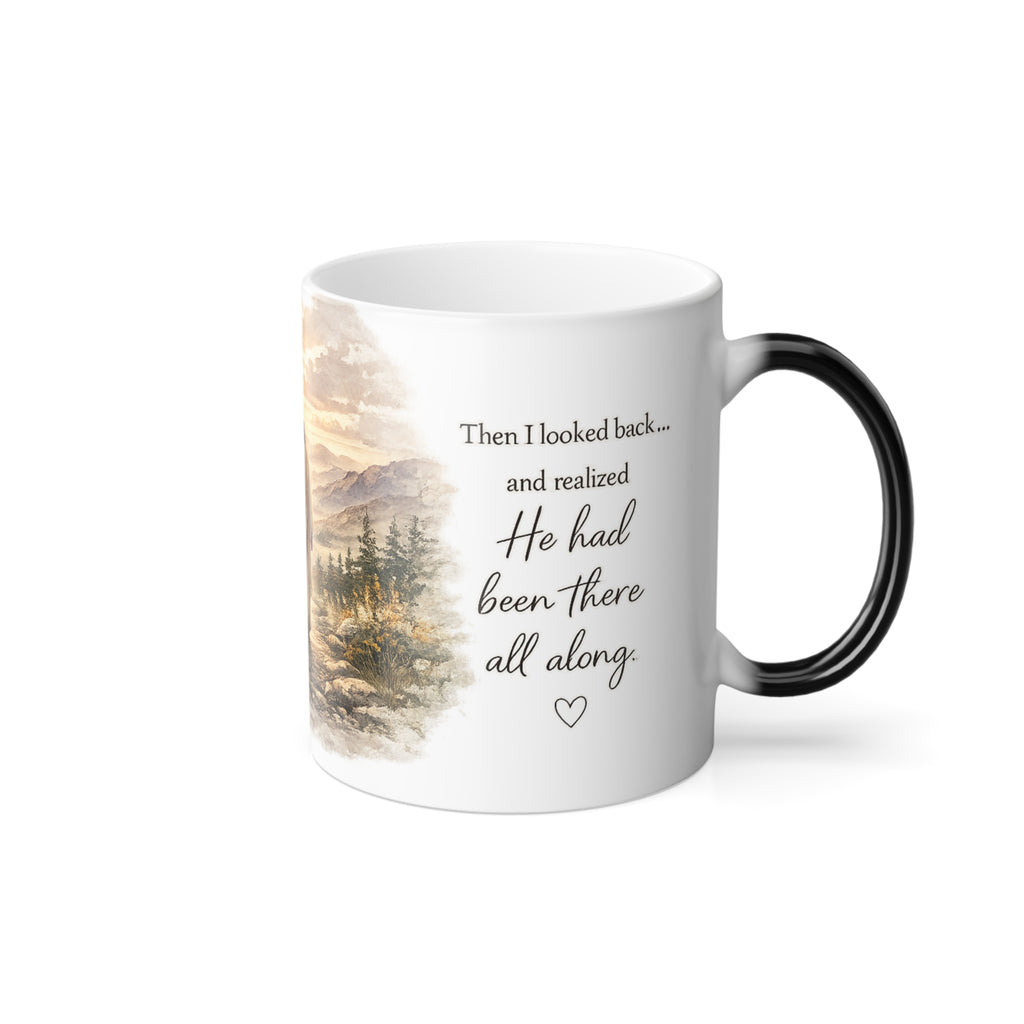 He Never Left™ | Christian Color-Changing Mug | Magic Story Mug
