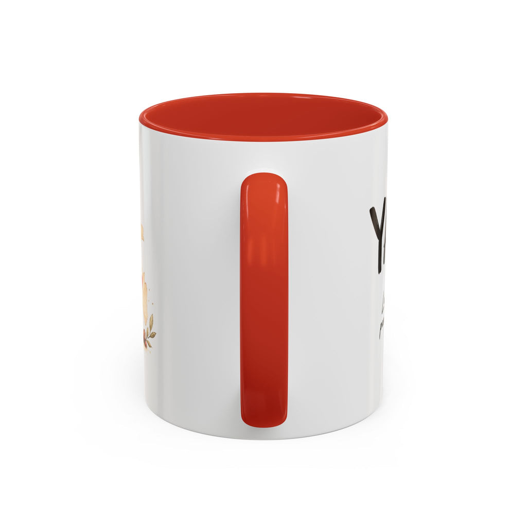 YA PE. Peruvian Coffee Mug – Red Interior & Handle | Alpaca Ceramic Mug | Funny Peruvian Gift | 11 oz