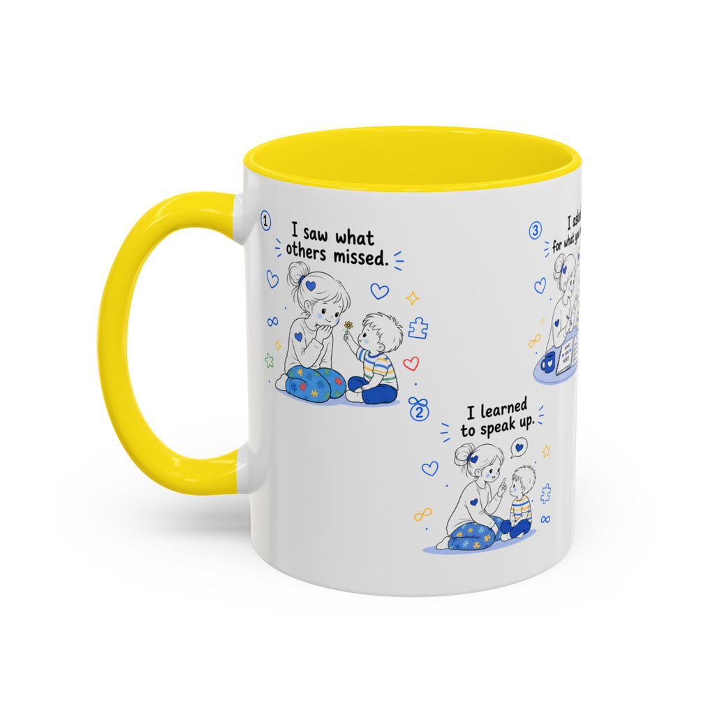 I Became Braver Illustration Coffee Mug | Supportive Friendship Quotes