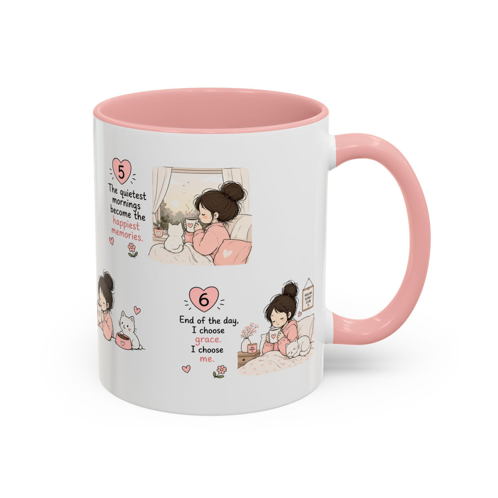 Morning With My Cat Mug | Cute Cat Lover Coffee Mug | Cozy Cat Mom Gift | Doodle Story Mug