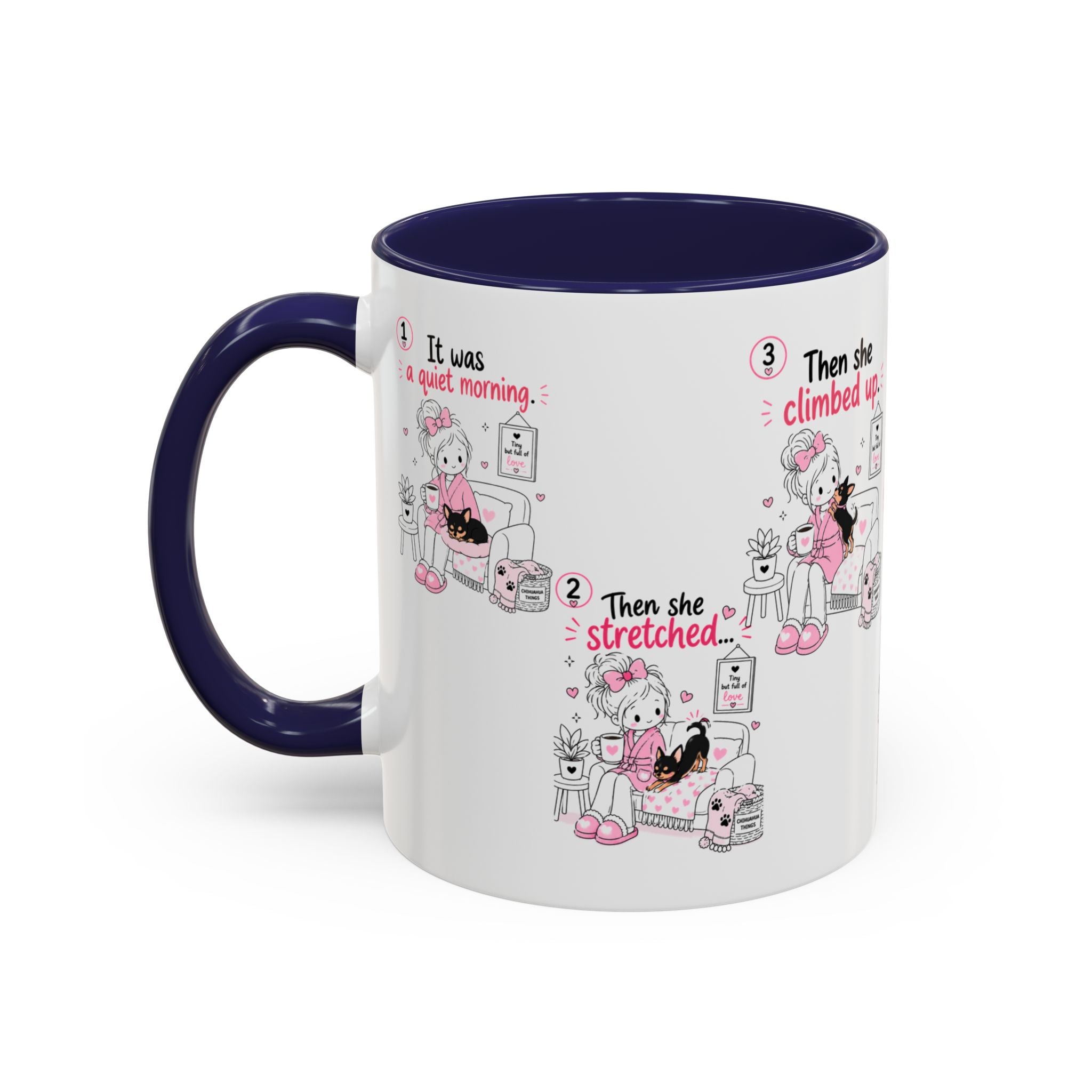 She Demands Constant Cuddles Mug | Chihuahua Mom Gift | Funny Dog Mom Coffee Cup