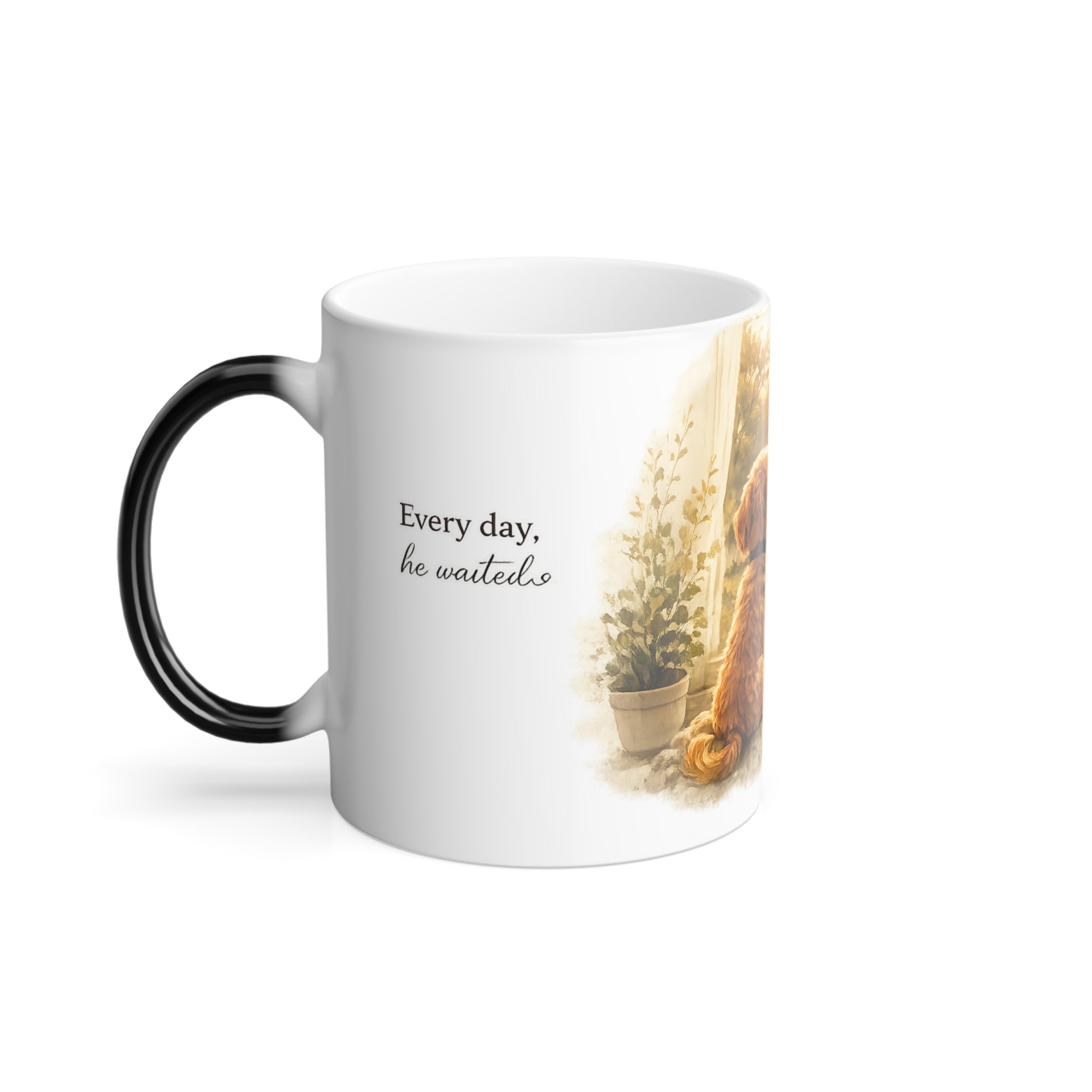 Waiting for You™ Color-Changing Dog Mug | Heat Reveal Mini Story, 11 oz