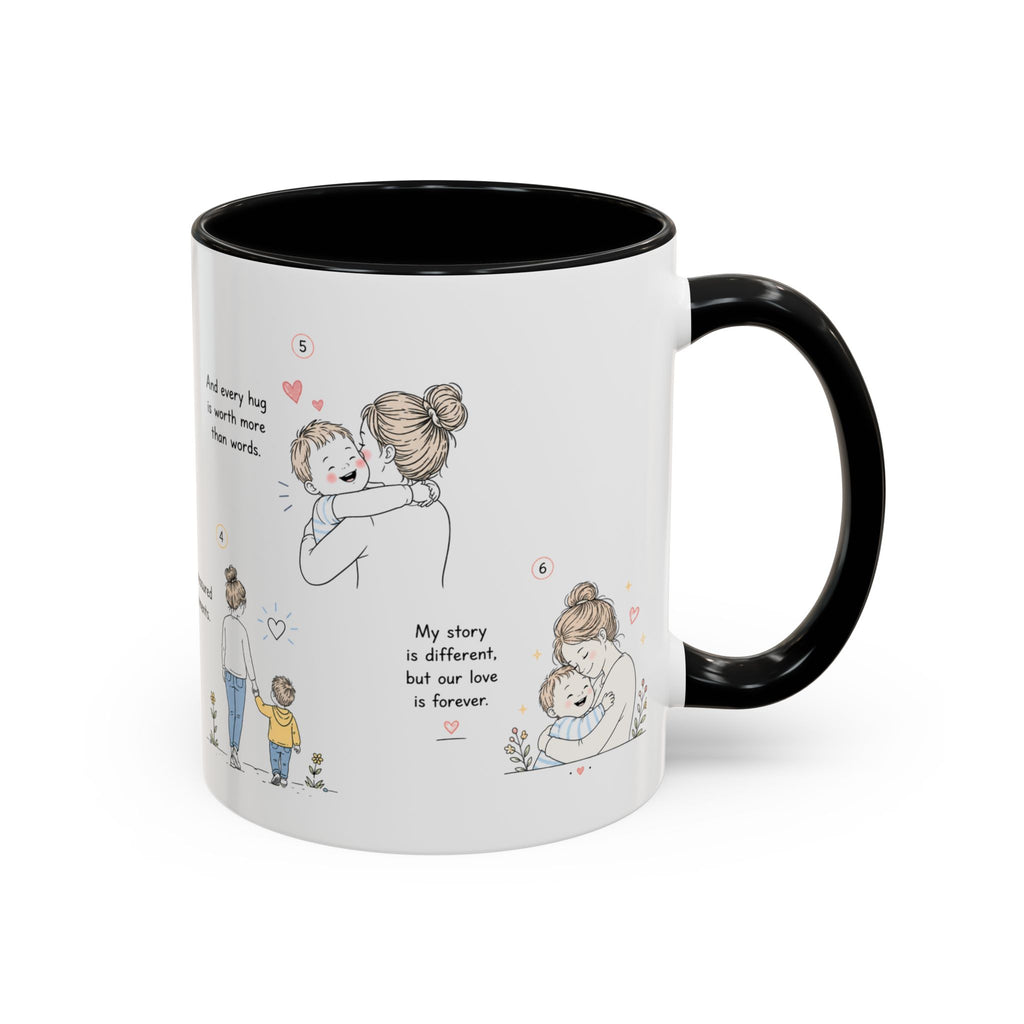 Heartfelt Mother and Child Illustration Mug | Accent Coffee Mug
