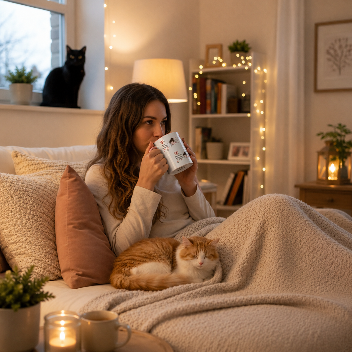 Morning With My Cat Mug | Cozy Gift for Cat Moms & Cat Lovers