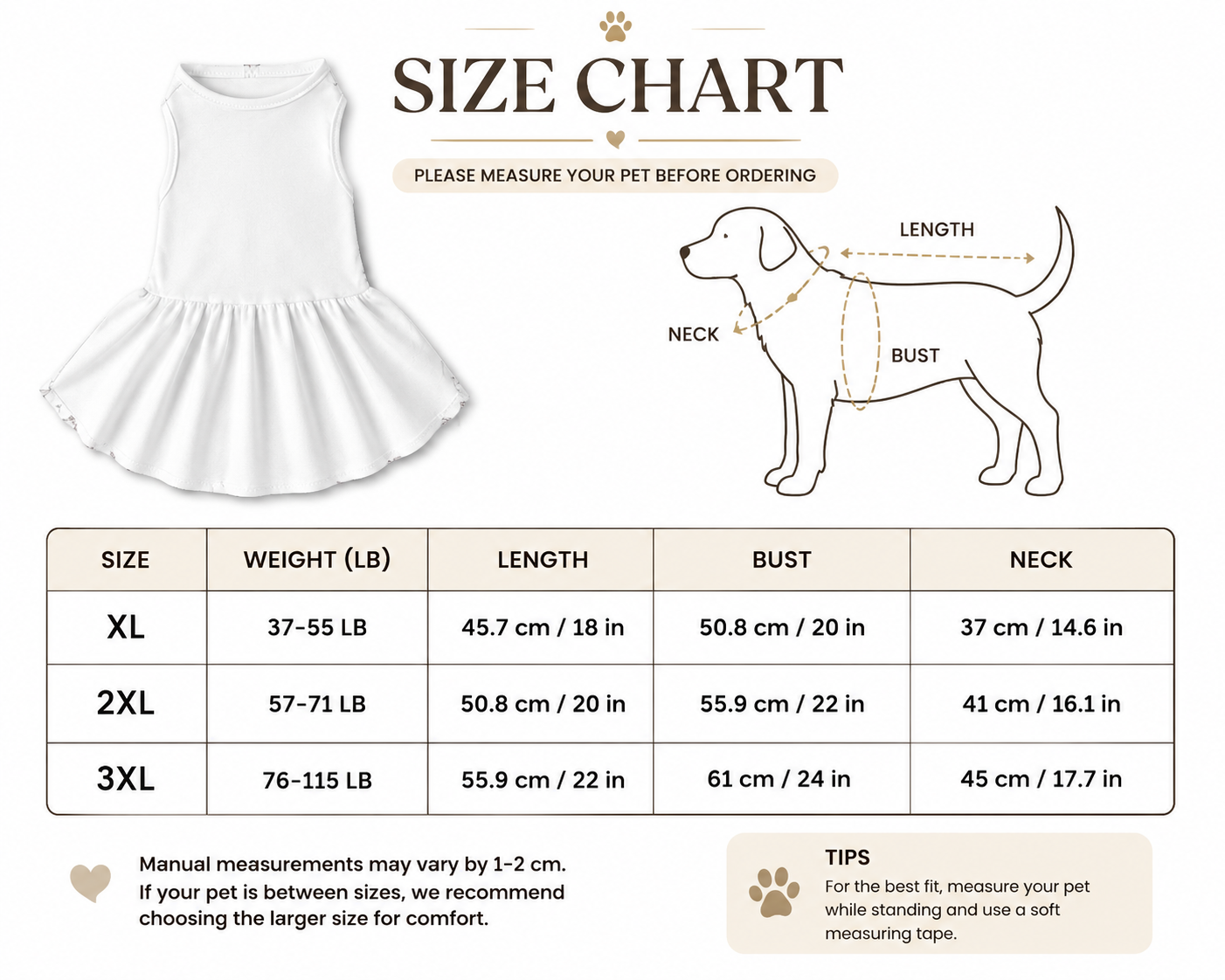 Pink Bow Garden Pet Dress – Plus Size Ruffle Dress