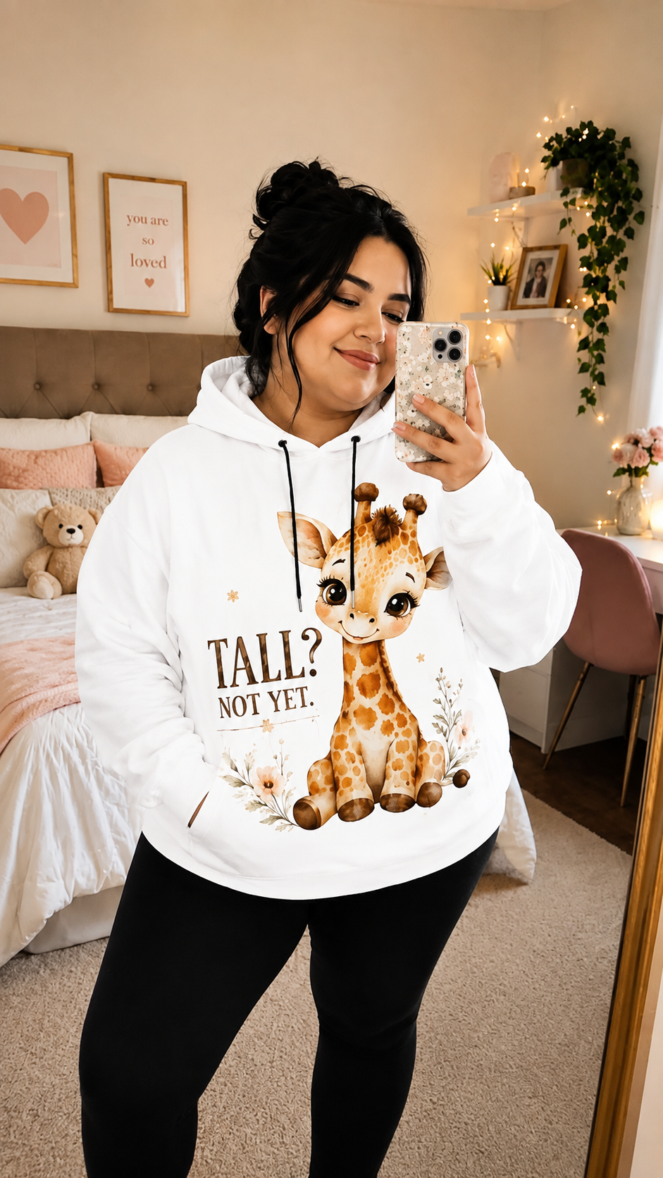 Tall? Not Yet Women’s Giraffe Hoodie with Ears