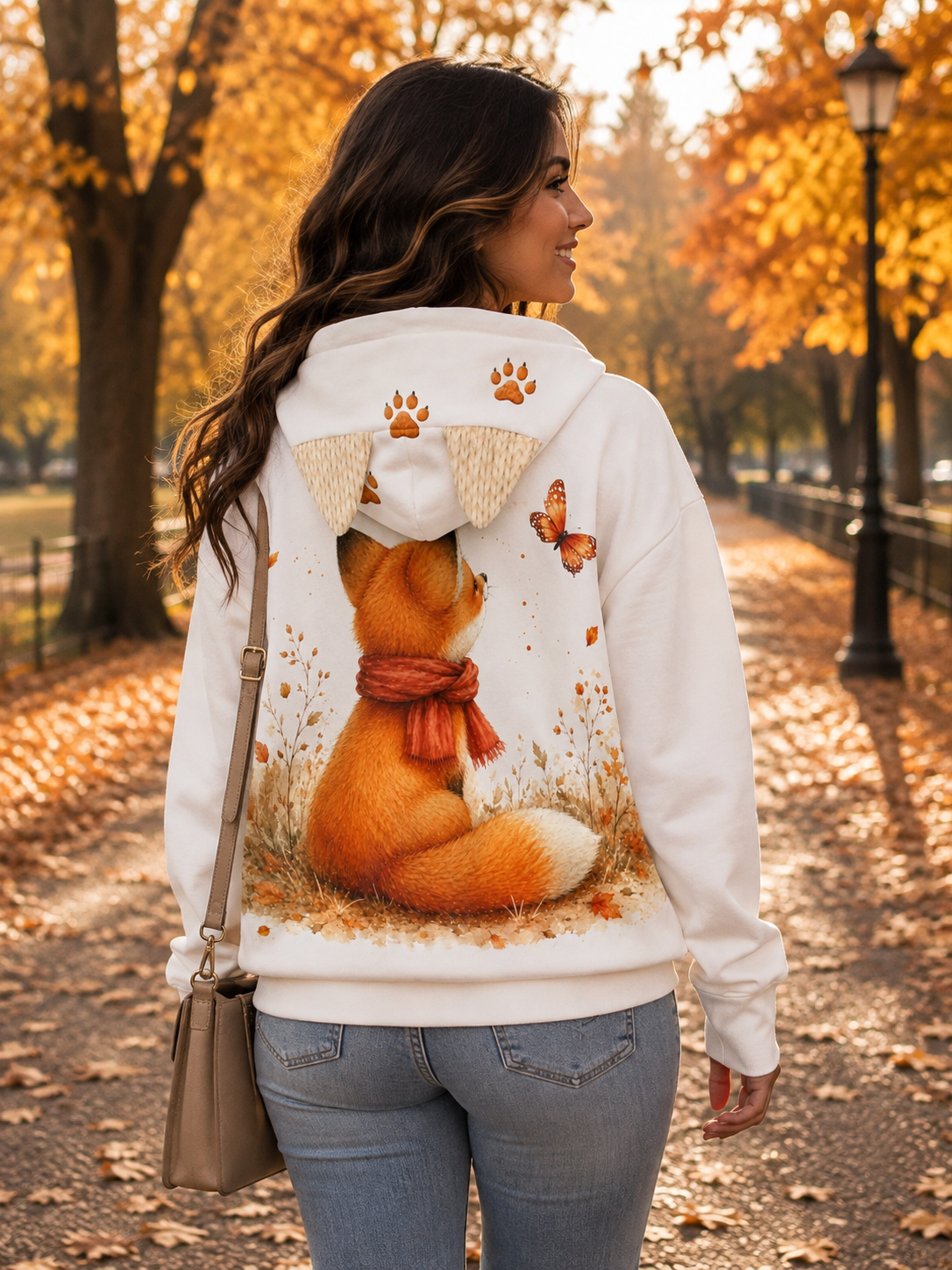 Cozy Fox Hoodie With Decorative Ears | Autumn Cottagecore Hoodie | Healing Slowly Club