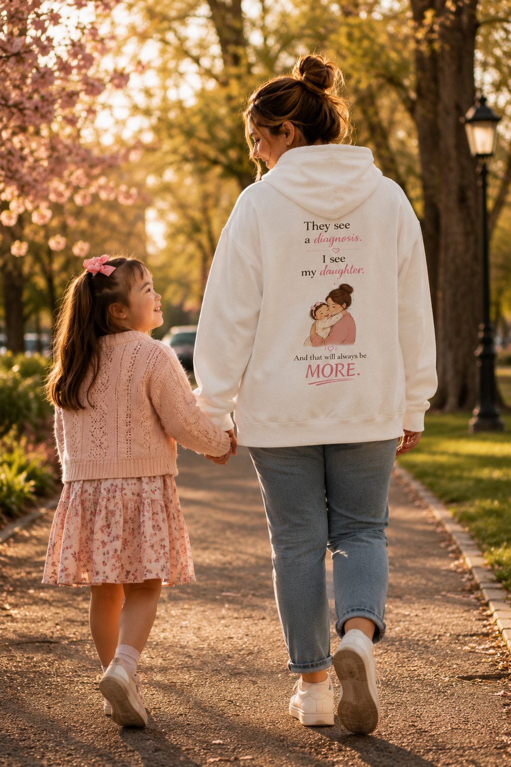 Down Syndrome Mom Hoodie – They See a Diagnosis, I See My Daughter