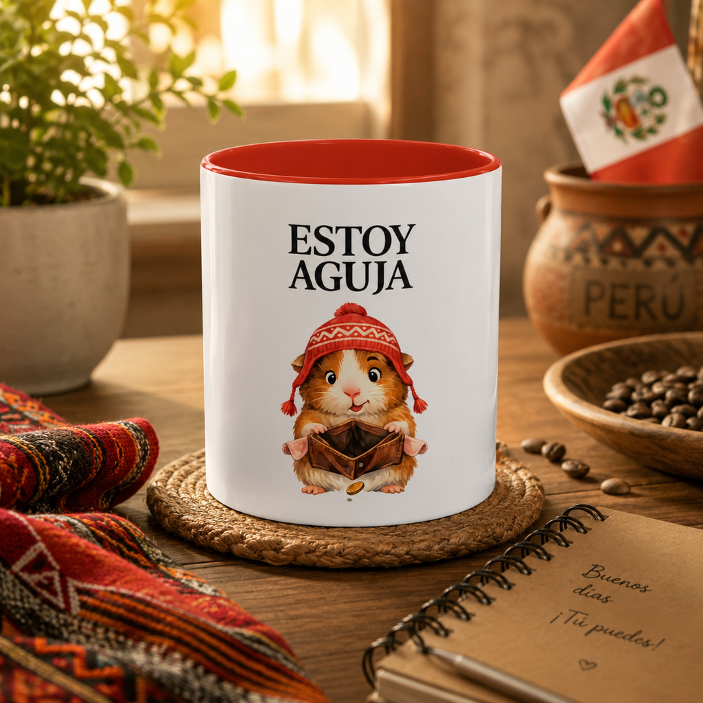 Estoy Aguja Guinea Pig Coffee Mug — Cute Spanish Quote Accent Mug (11/15oz)