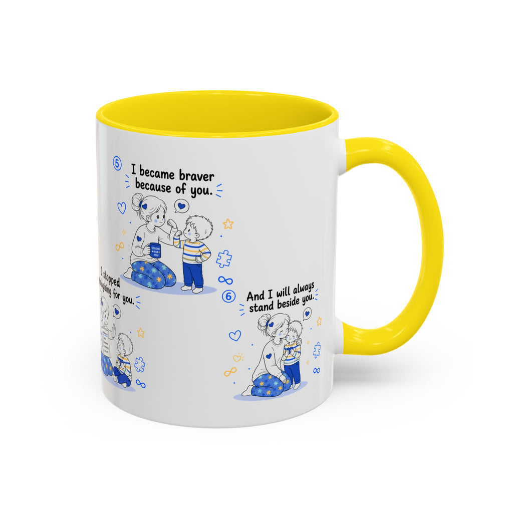 I Became Braver Illustration Coffee Mug | Supportive Friendship Quotes