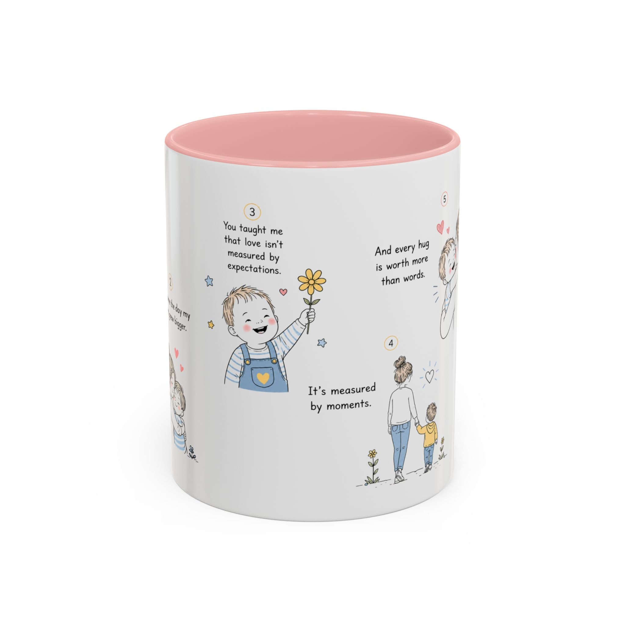 Heartfelt Mother and Child Illustration Mug | Accent Coffee Mug
