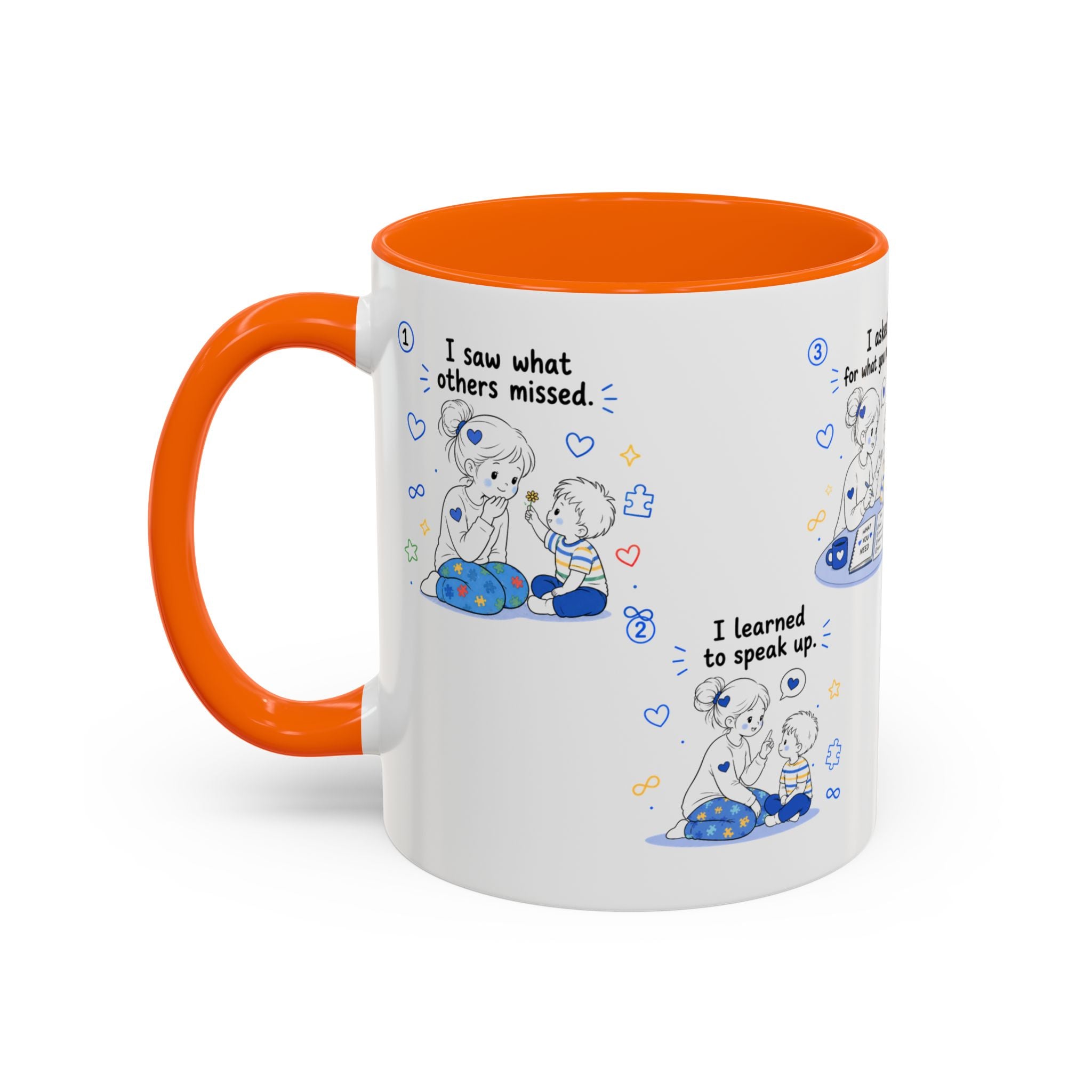 I Became Braver Illustration Coffee Mug | Supportive Friendship Quotes