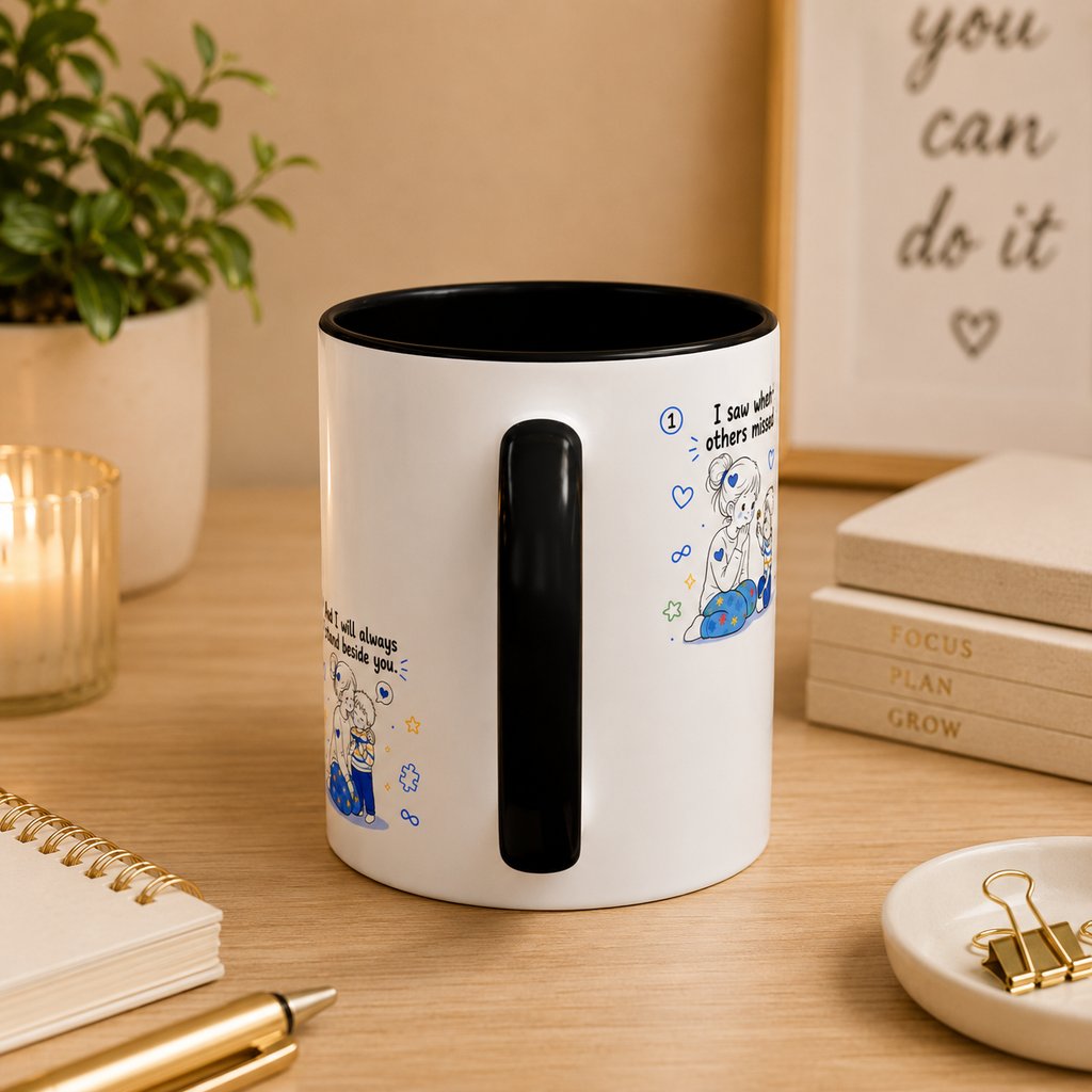 I Became Braver Illustration Coffee Mug | Supportive Friendship Quotes