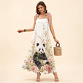 Blush Panda Garden Maxi Dress – Floral Panda Dress