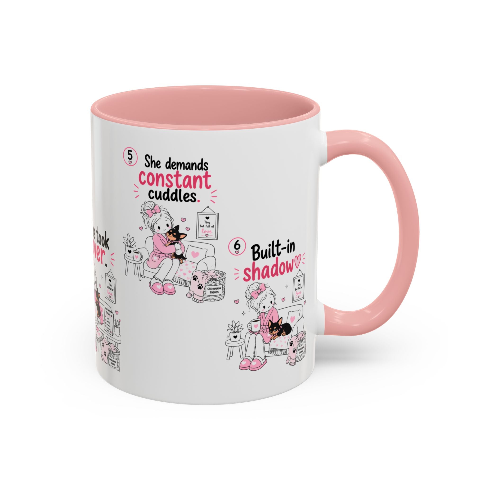 She Demands Constant Cuddles Mug | Chihuahua Mom Gift | Funny Dog Mom Coffee Cup