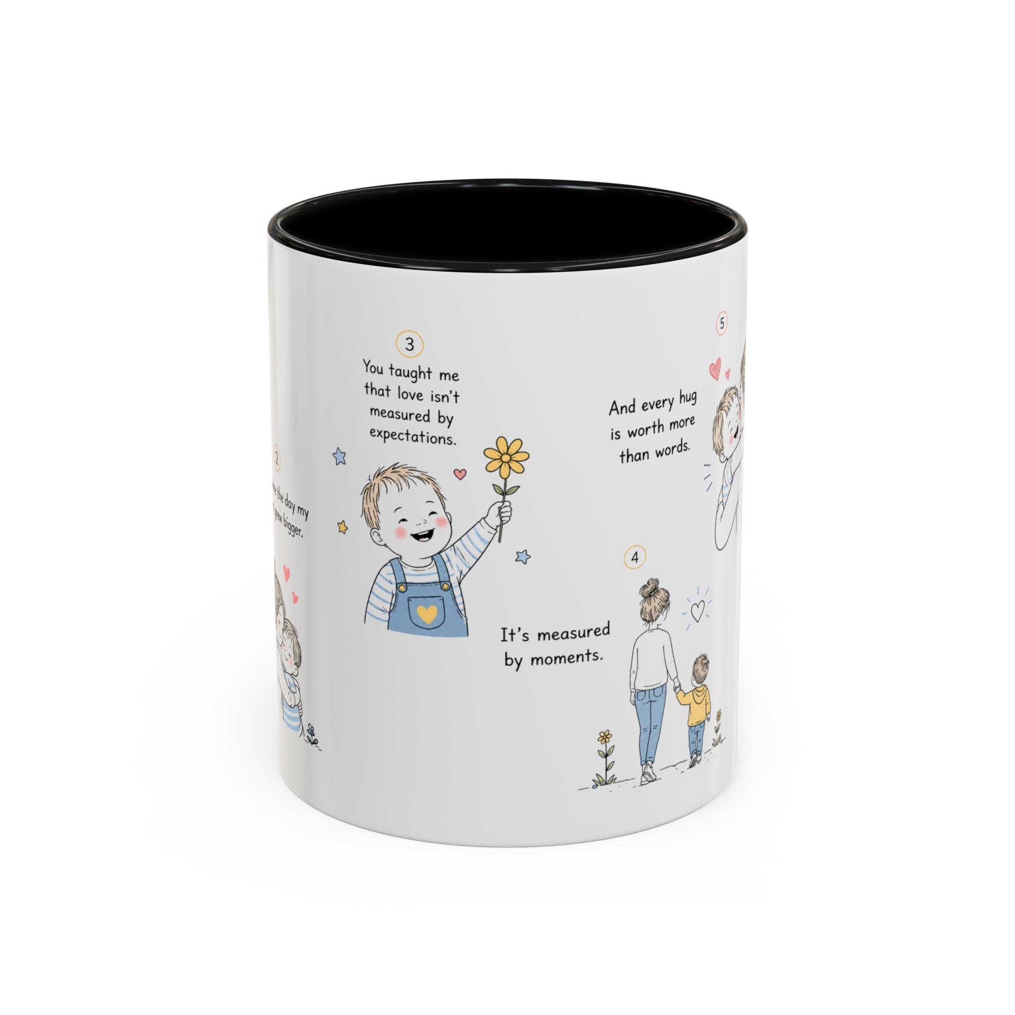 Heartfelt Mother and Child Illustration Mug | Accent Coffee Mug