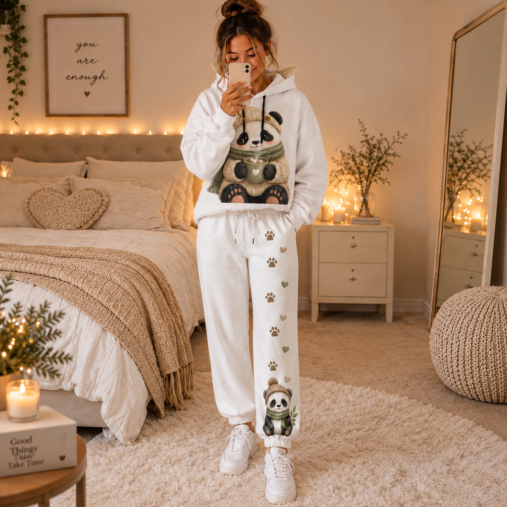 Cozy Panda Hoodie With Ears | Cute Kawaii Winter Hoodie