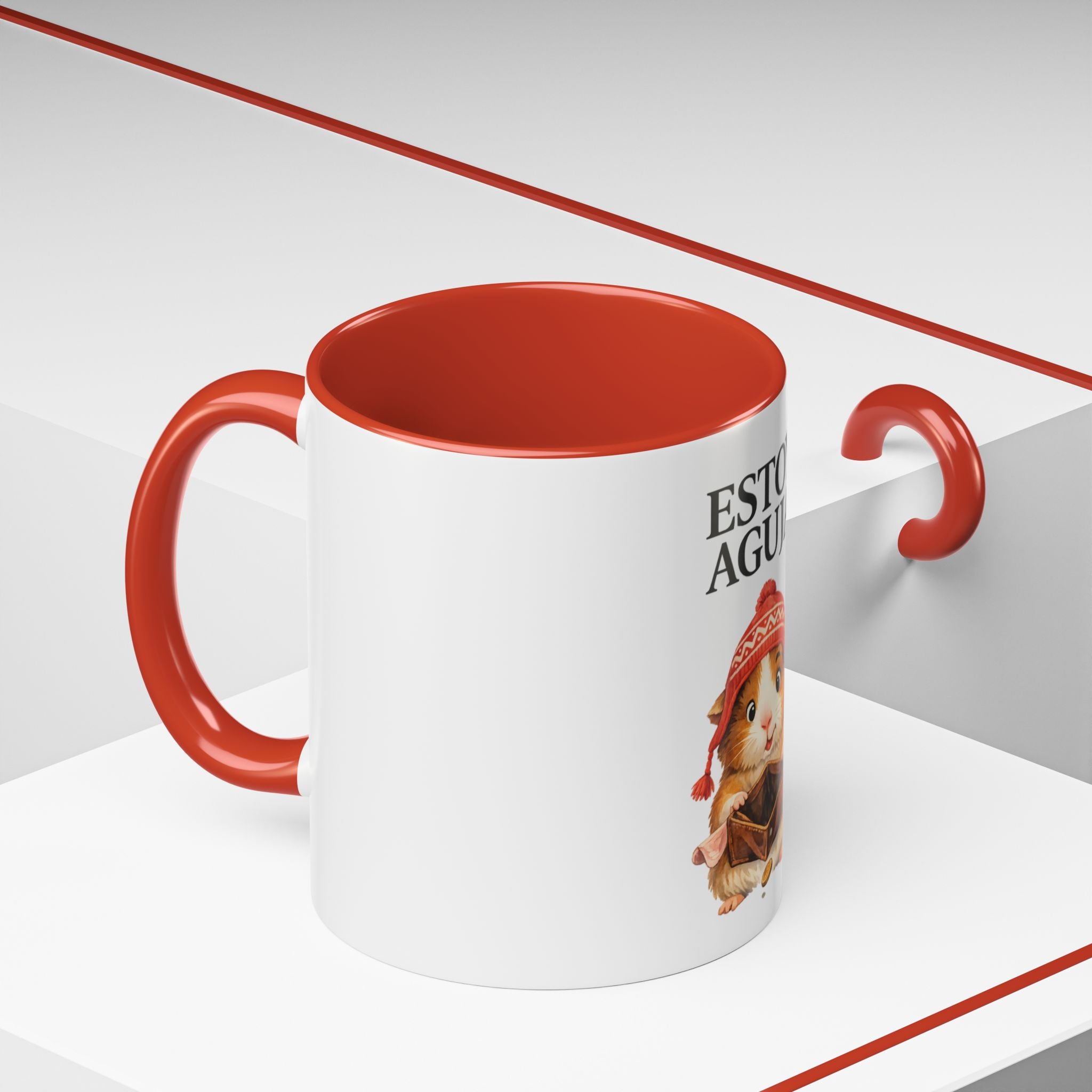 Estoy Aguja Guinea Pig Coffee Mug — Cute Spanish Quote Accent Mug (11/15oz)