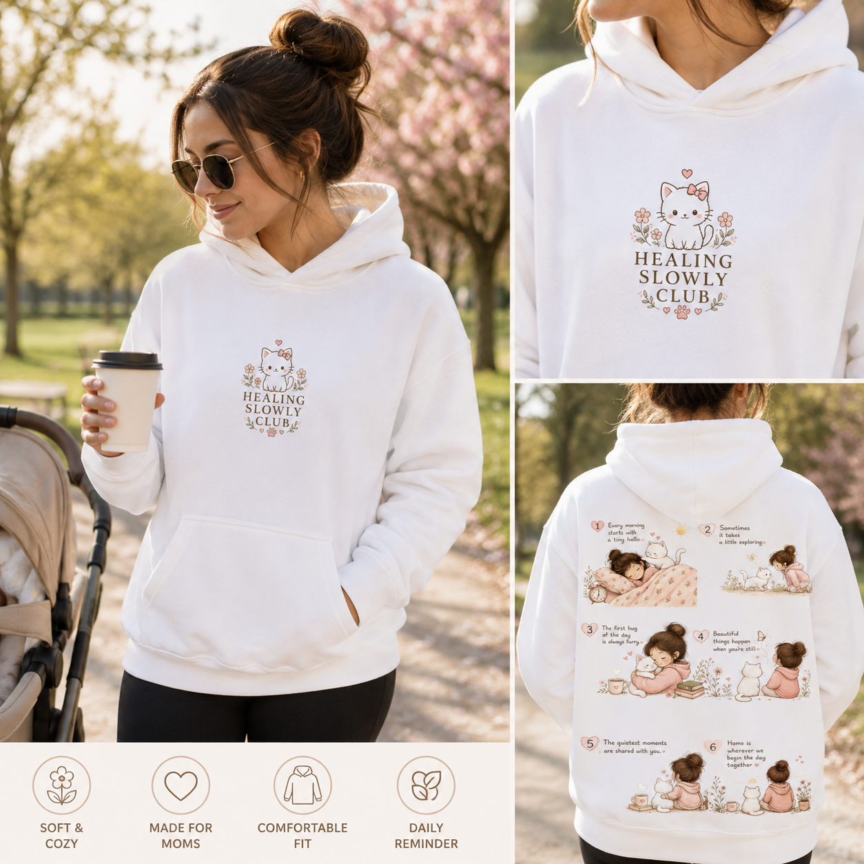 Cozy Cat Hoodie – Mini Story Collection | Healing Slowly Club