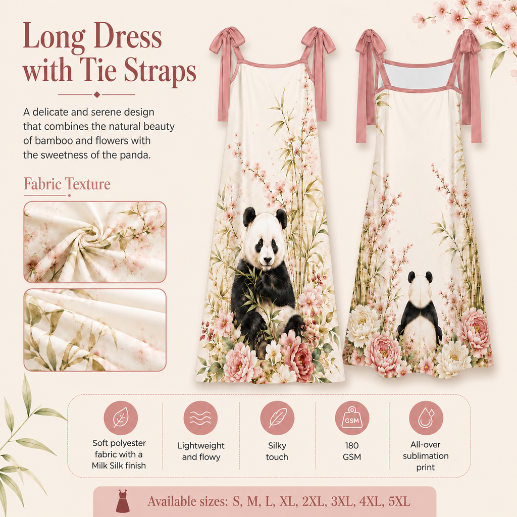 Blush Panda Garden Maxi Dress – Floral Panda Dress