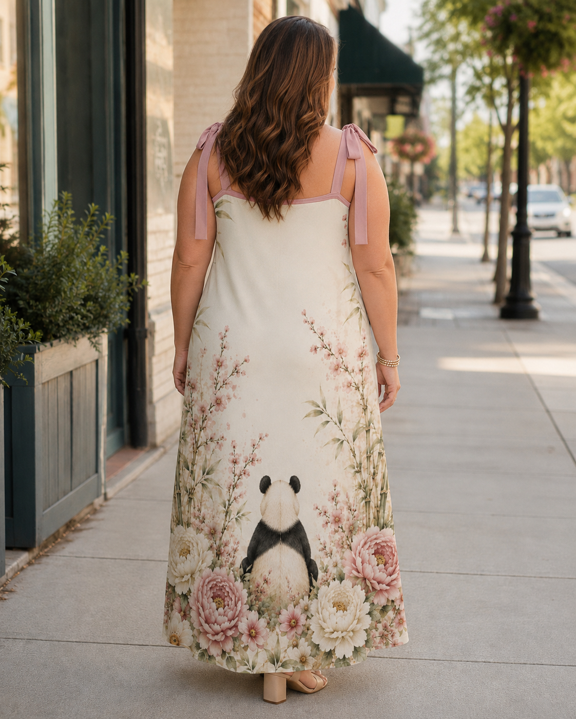 Blush Panda Garden Maxi Dress – Floral Panda Dress