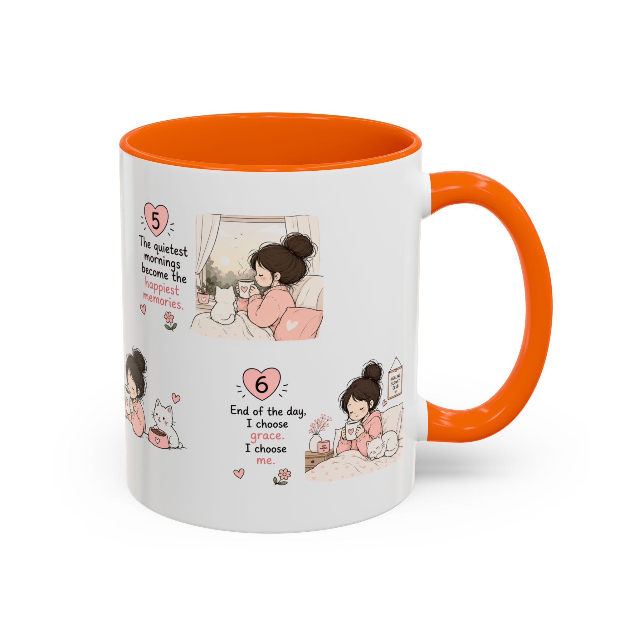 Morning With My Cat Mug | Cute Cat Lover Coffee Mug | Cozy Cat Mom Gift | Doodle Story Mug