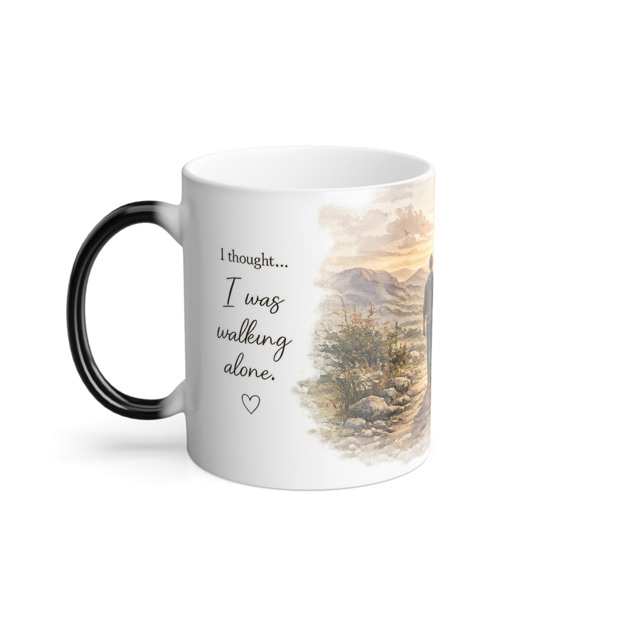 He Never Left™ | Christian Color-Changing Mug | Magic Story Mug