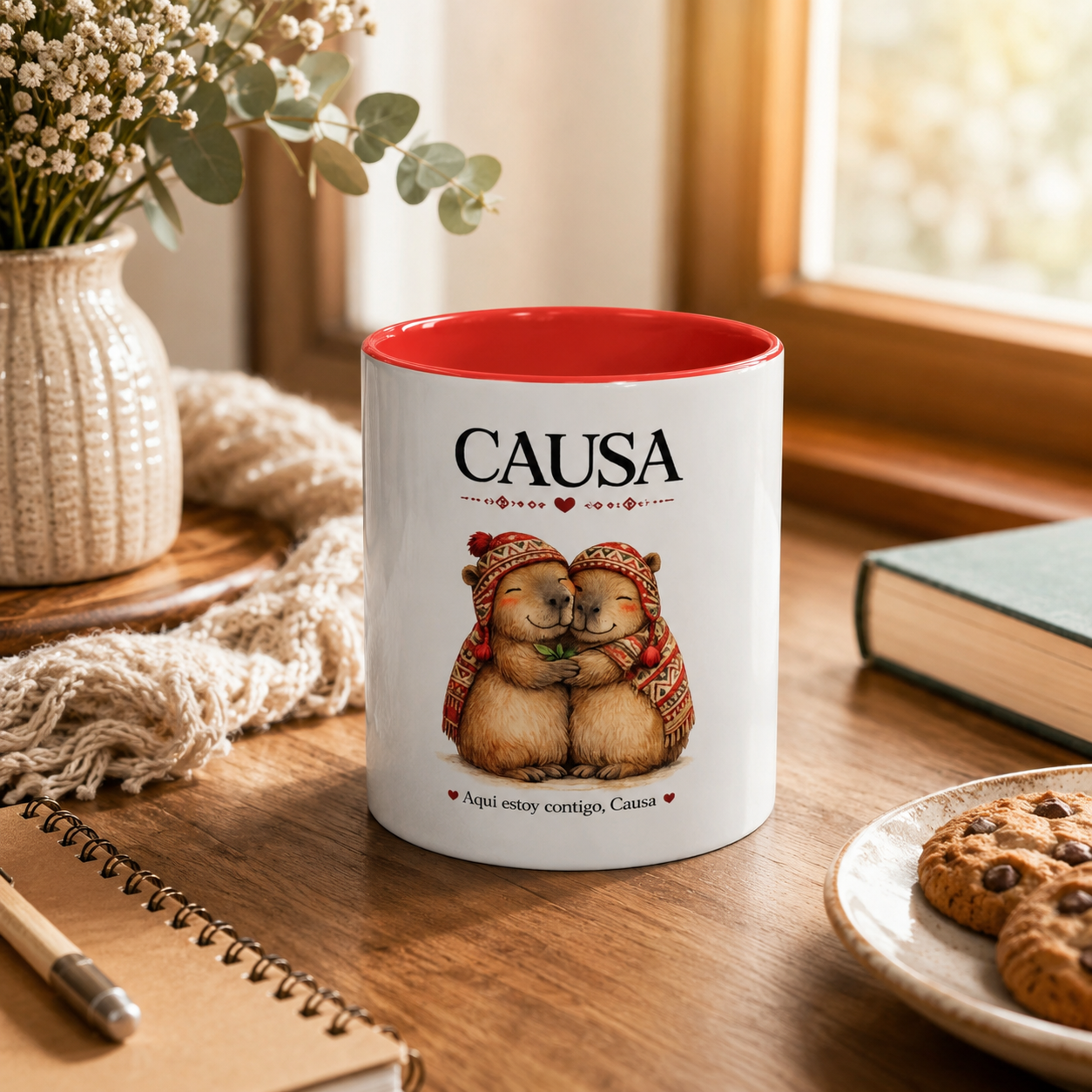 Capybara Friendship Mug – “CAUSA” | Here I’m With You, Causa | Peruvian Soul™