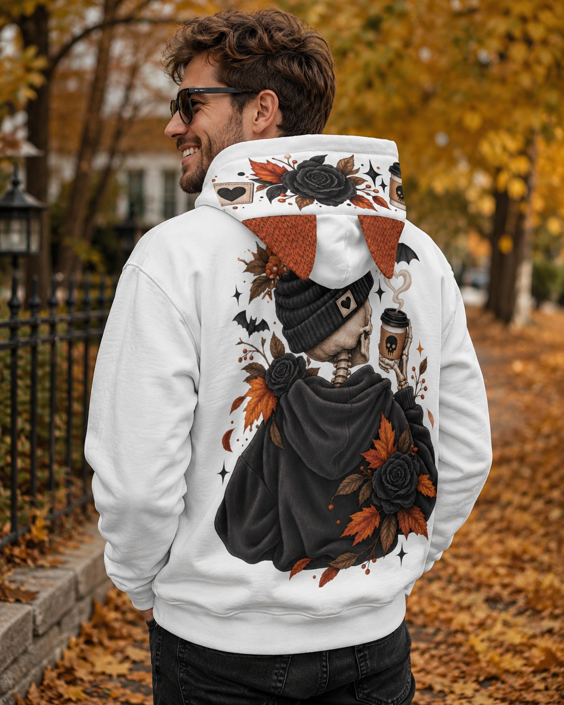 No Body Asked Halloween Hoodie With Ears | Gothic Skull Hoodie