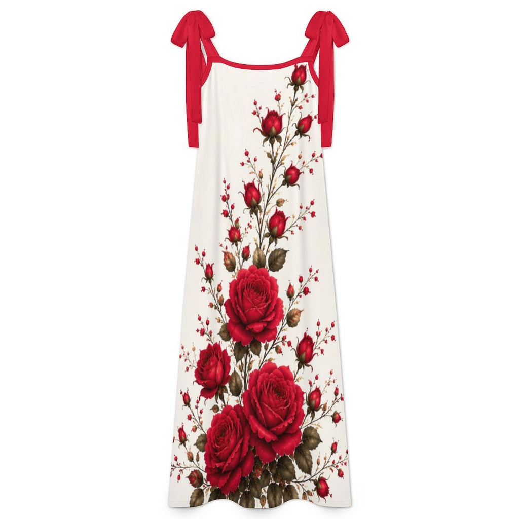 180gsm Ankle-length Slip Dress with Straps(All-Over Printing)