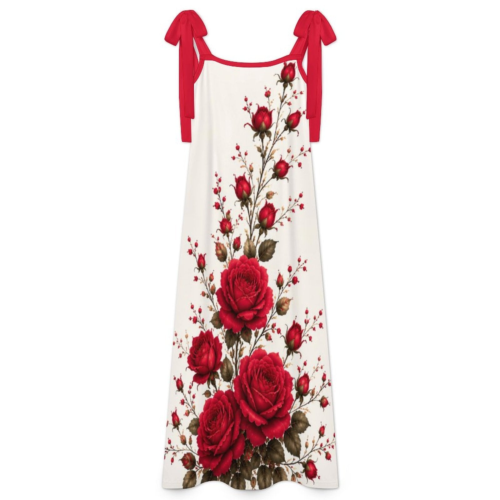 180gsm Ankle-length Slip Dress with Straps(All-Over Printing)