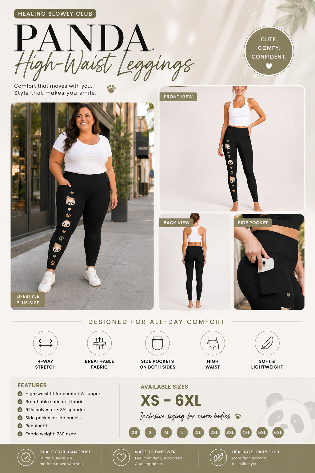 All-Over Print Women's High Waist Leggings With Side Pocket