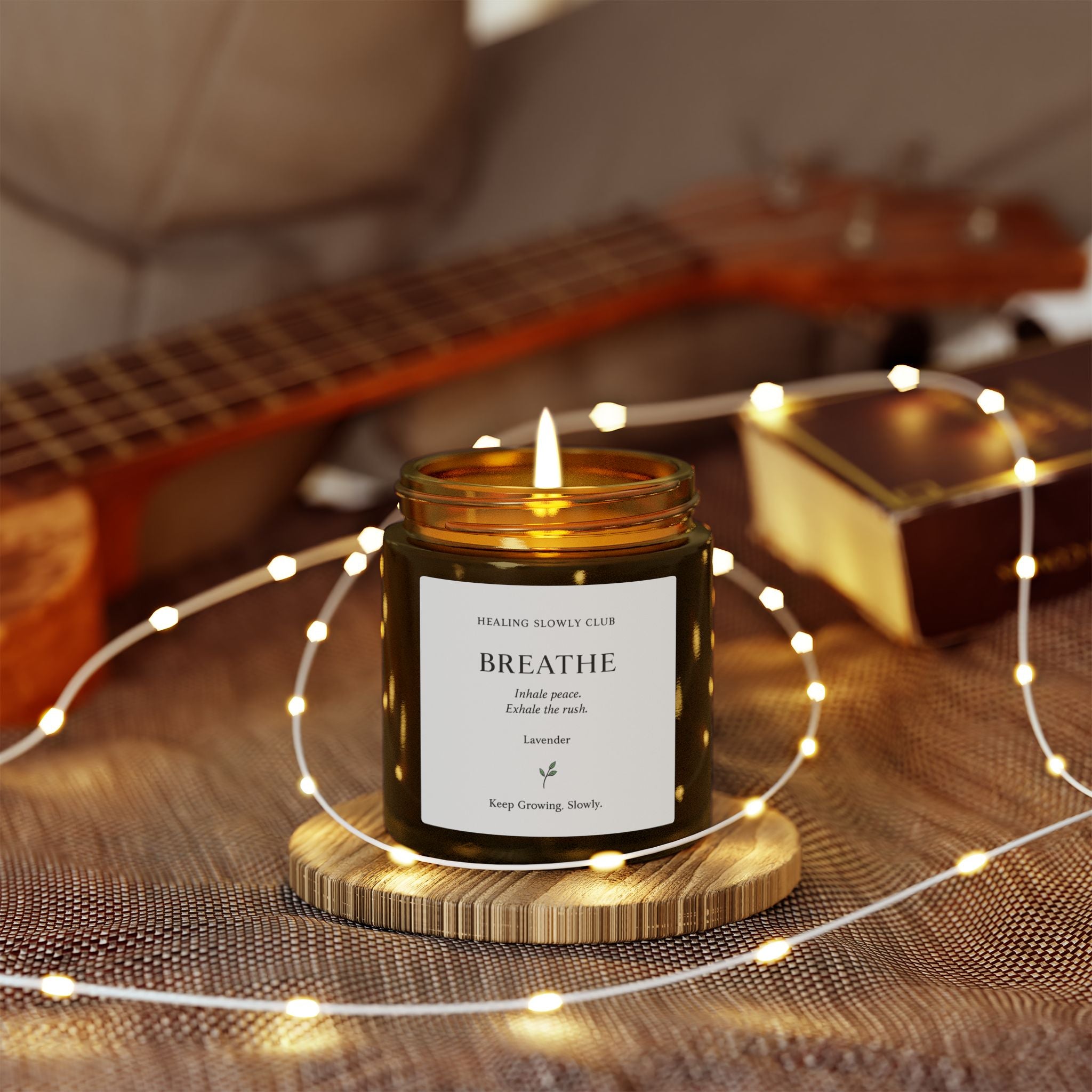 BREATHE Lavender Ritual Candle | Healing Slowly Club